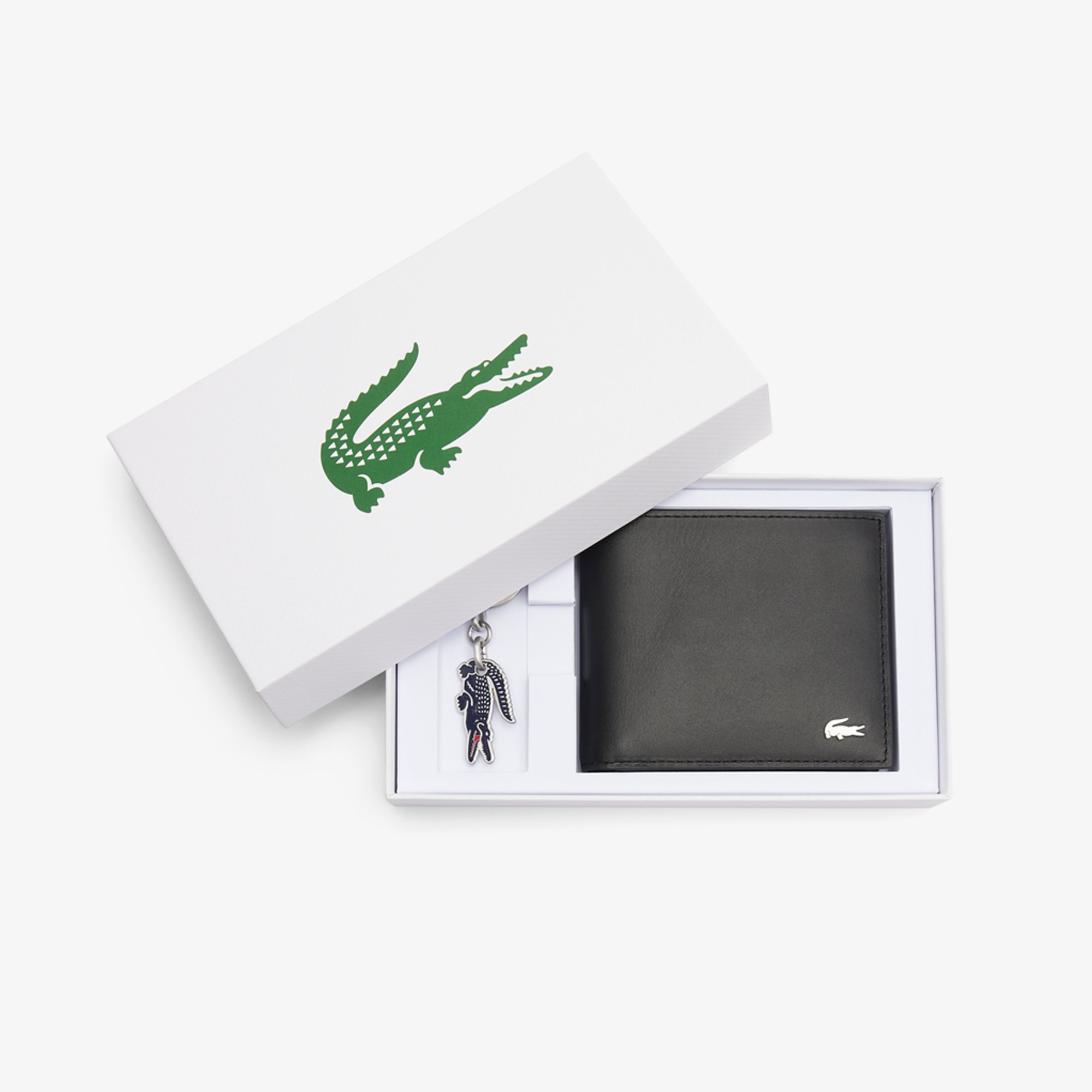 Ví Gập Lacoste Nam FG Chất Liệu Da Có Móc Khóa Cỡ Trung