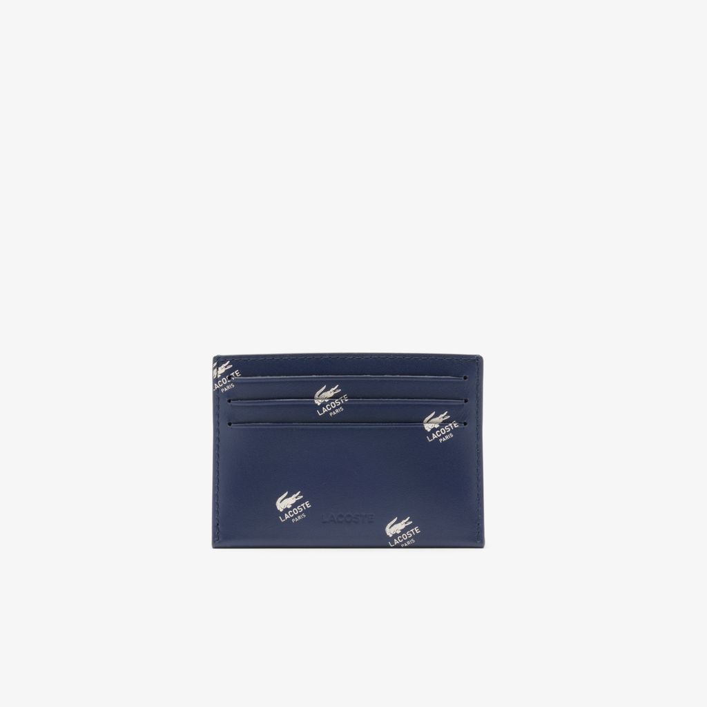 Ví Đựng Thẻ Lacoste Nam FG Chất Liệu Da Họa Tiết In