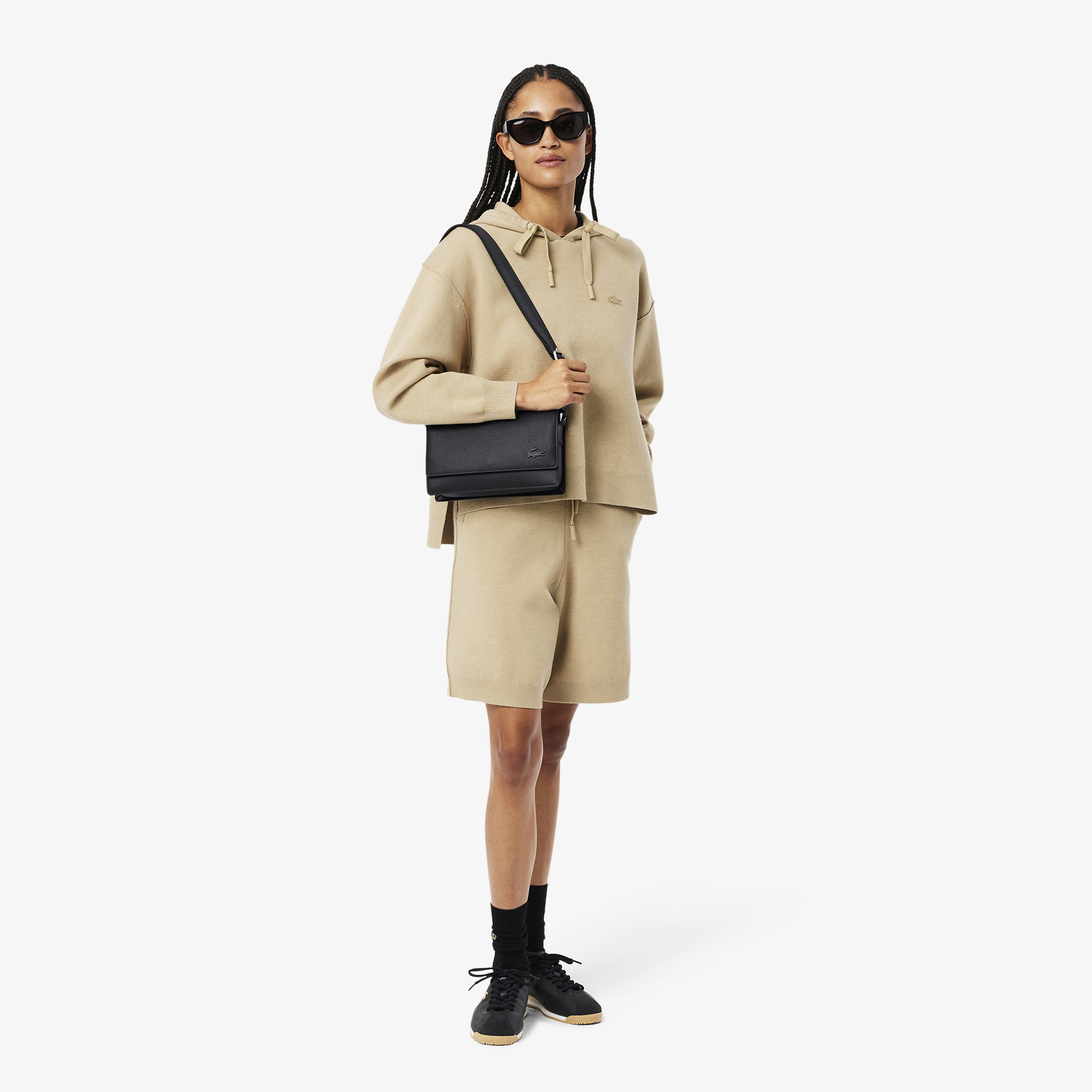 Túi Nắp Gập Lacoste Unisex Chantaco Chất Liệu Da