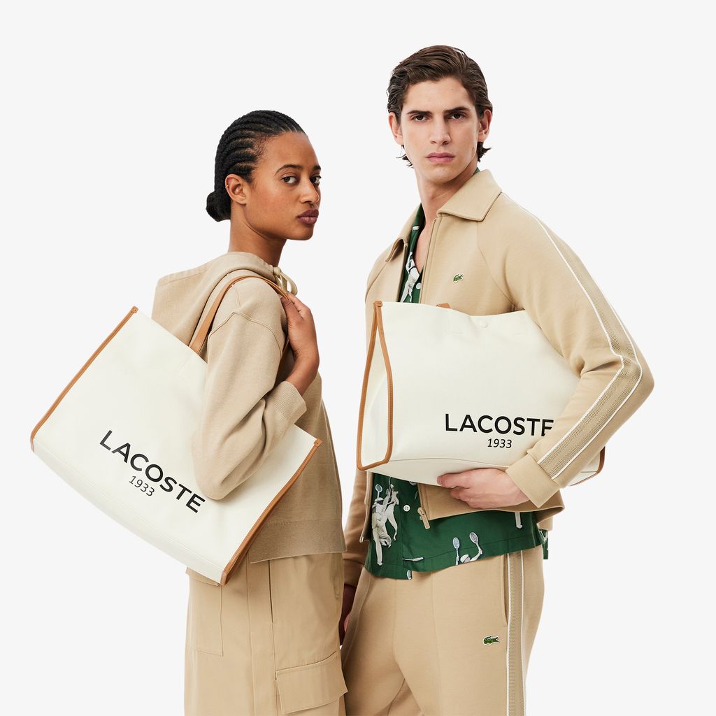 Túi Tote Lacoste Unisex Cỡ Lớn Chất Liệu Vải Canvas