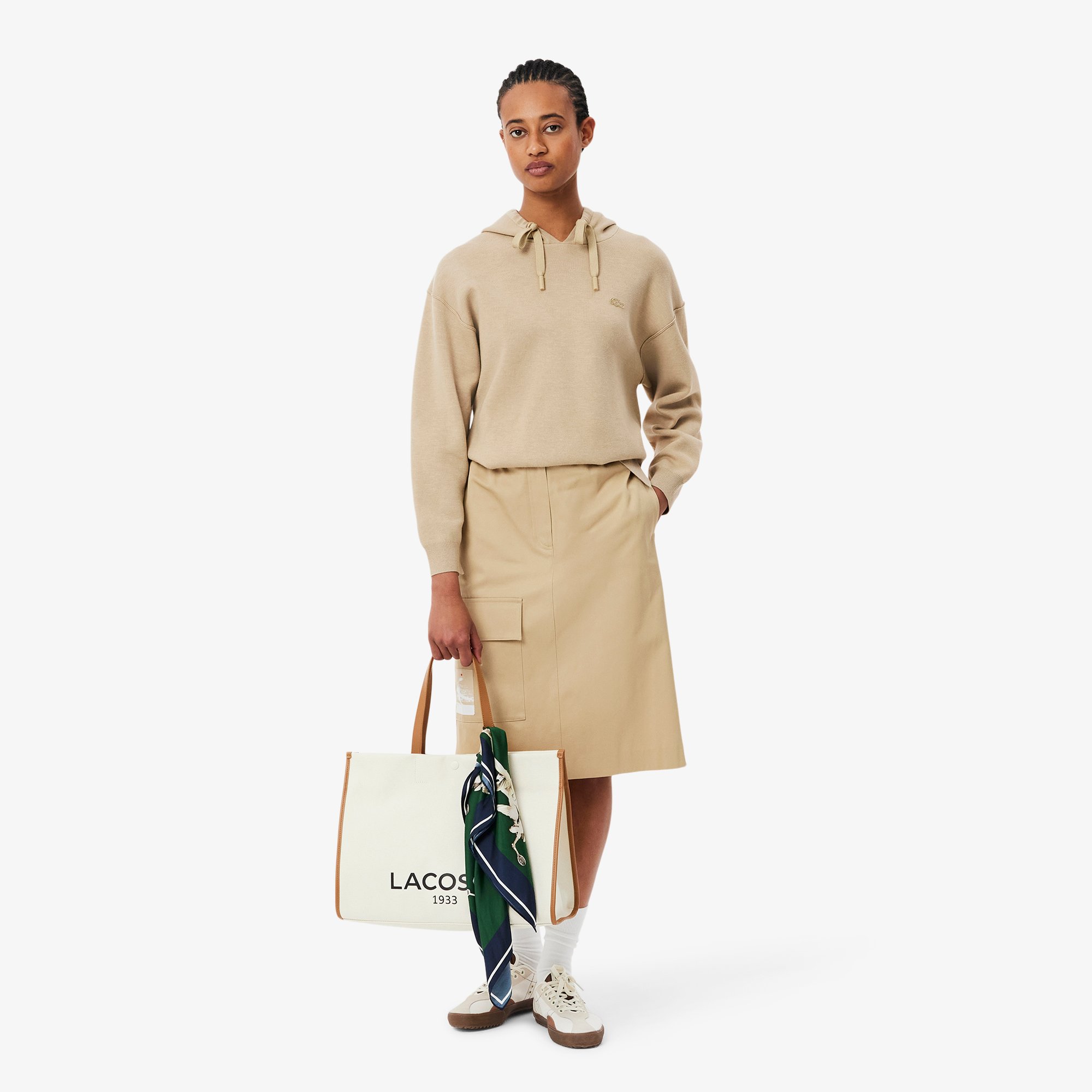 Túi Tote Lacoste Unisex Cỡ Lớn Chất Liệu Vải Canvas
