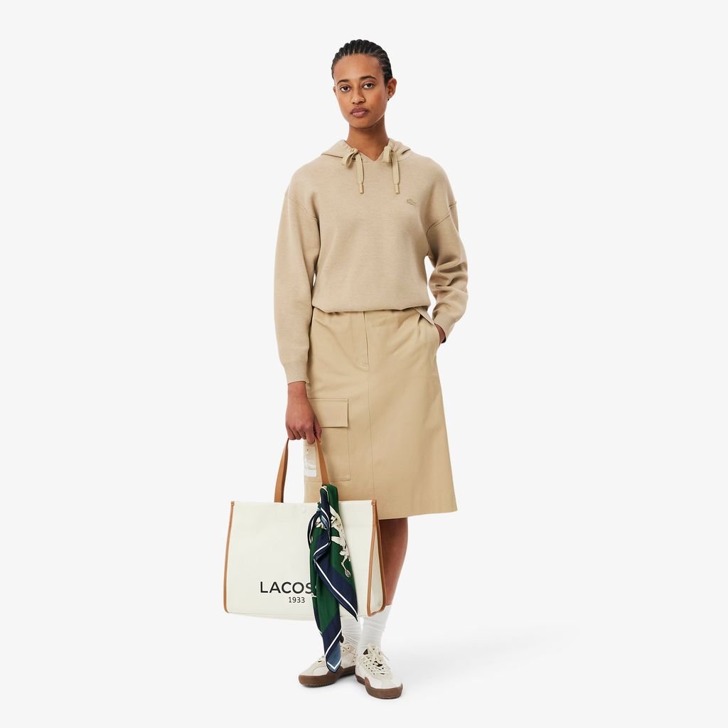 Túi Tote Lacoste Unisex Cỡ Lớn Chất Liệu Vải Canvas