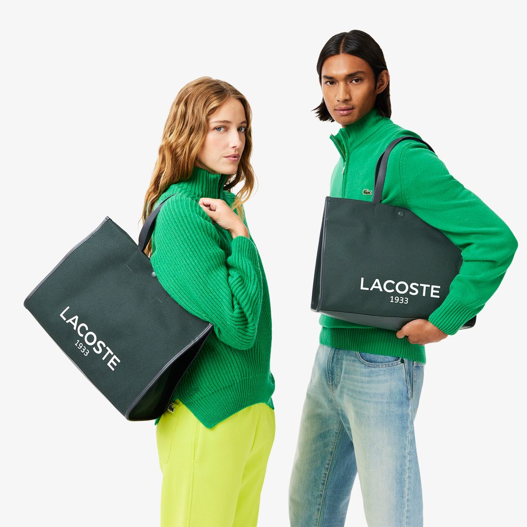 Túi Tote Lacoste Unisex Cỡ Lớn Chất Liệu Vải Canvas