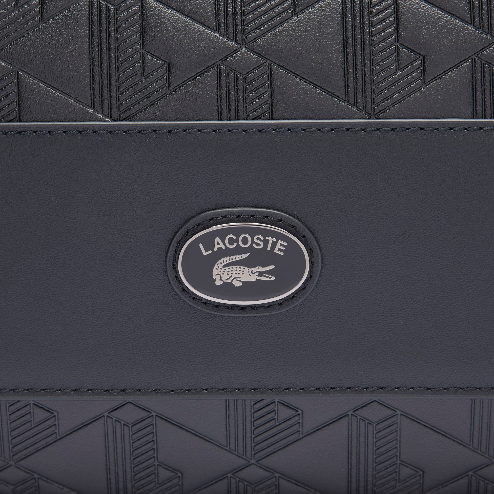 Túi Đeo Chéo Lacoste Unisex Nomogramme Chất Liệu Da Có Nắp Gập