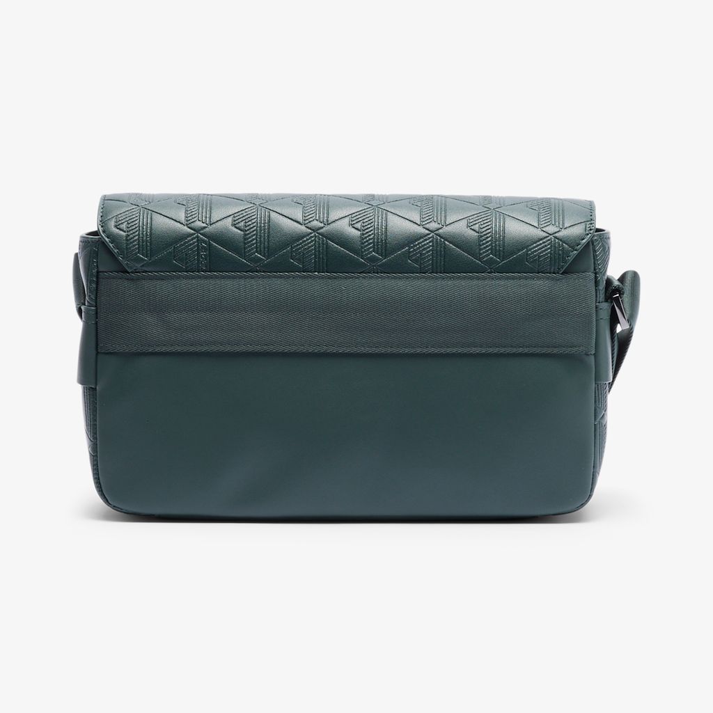 Túi Đeo Chéo Lacoste Unisex Nomogramme Chất Liệu Da Có Nắp Gập