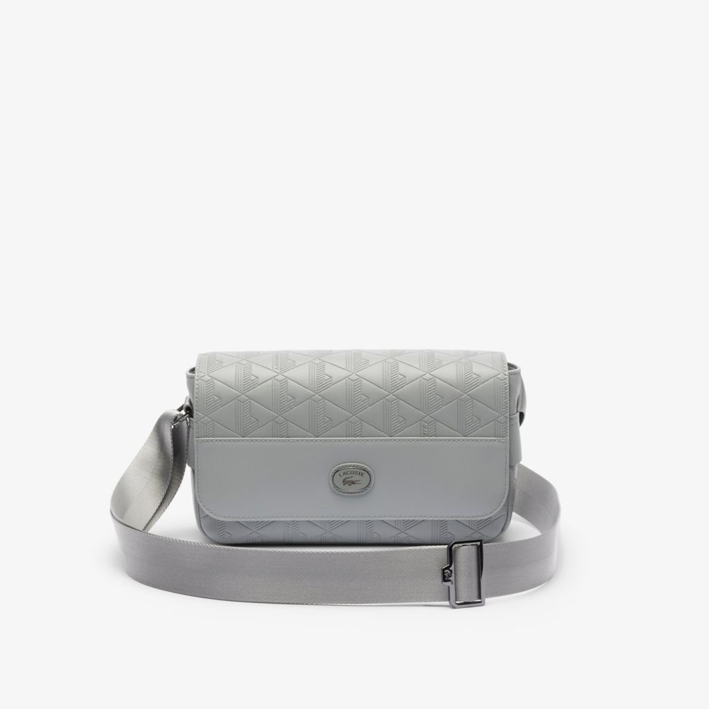 Túi Đeo Chéo Lacoste Unisex Nomogramme Chất Liệu Da Có Nắp Gập
