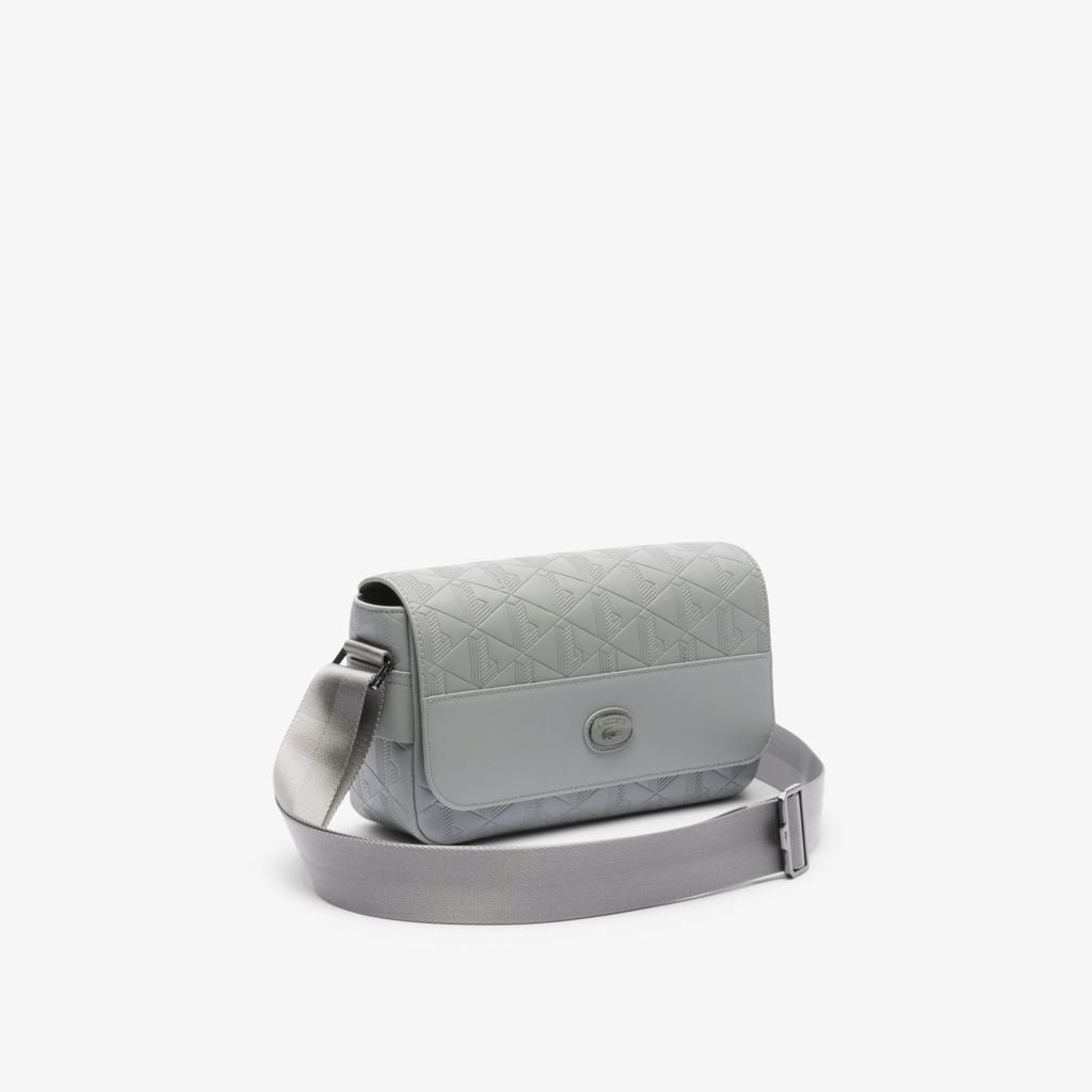 Túi Đeo Chéo Lacoste Unisex Nomogramme Chất Liệu Da Có Nắp Gập