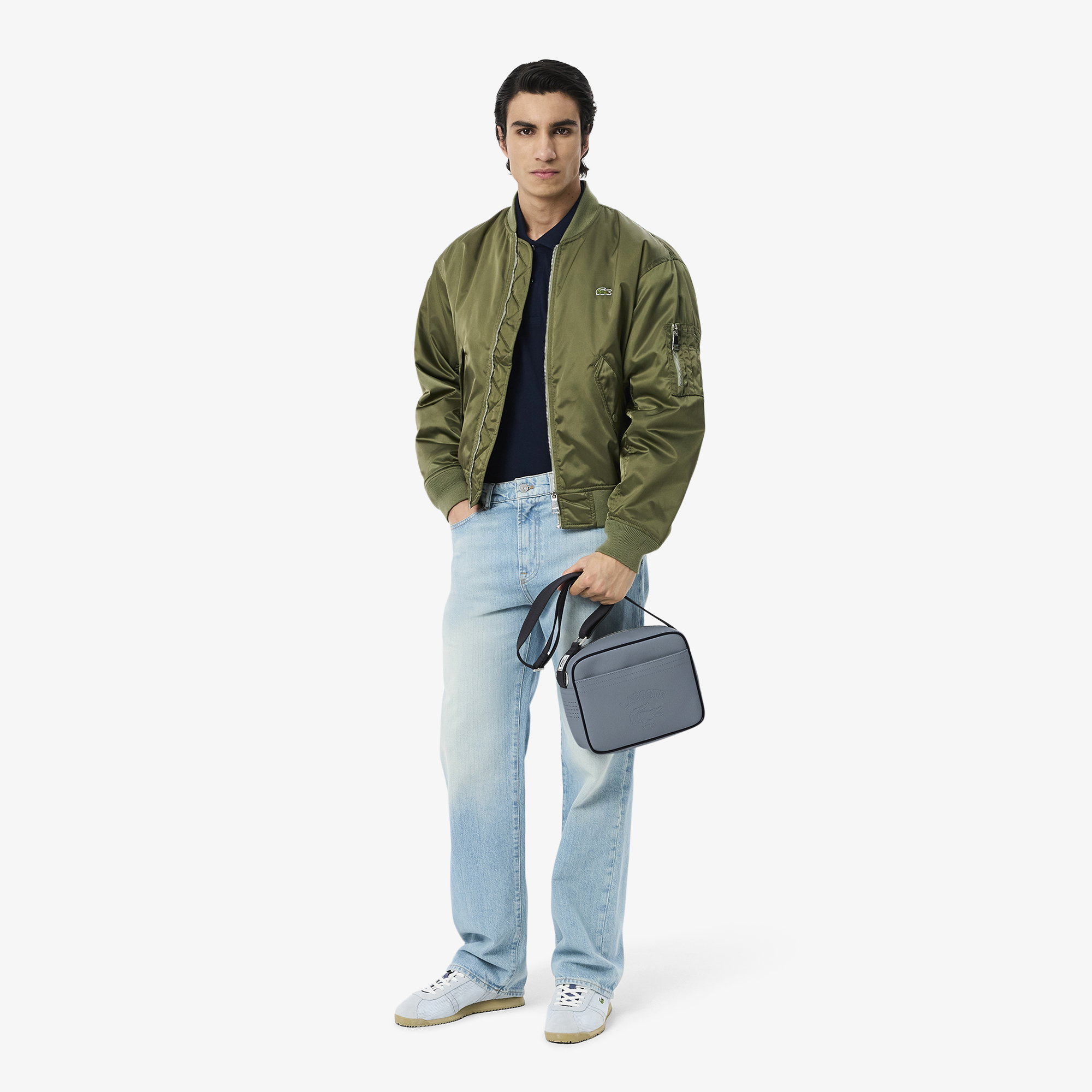 Túi Đeo Chéo Lacoste Unisex Club 1930 Chất Liệu Petit Piqué Cỡ Trung