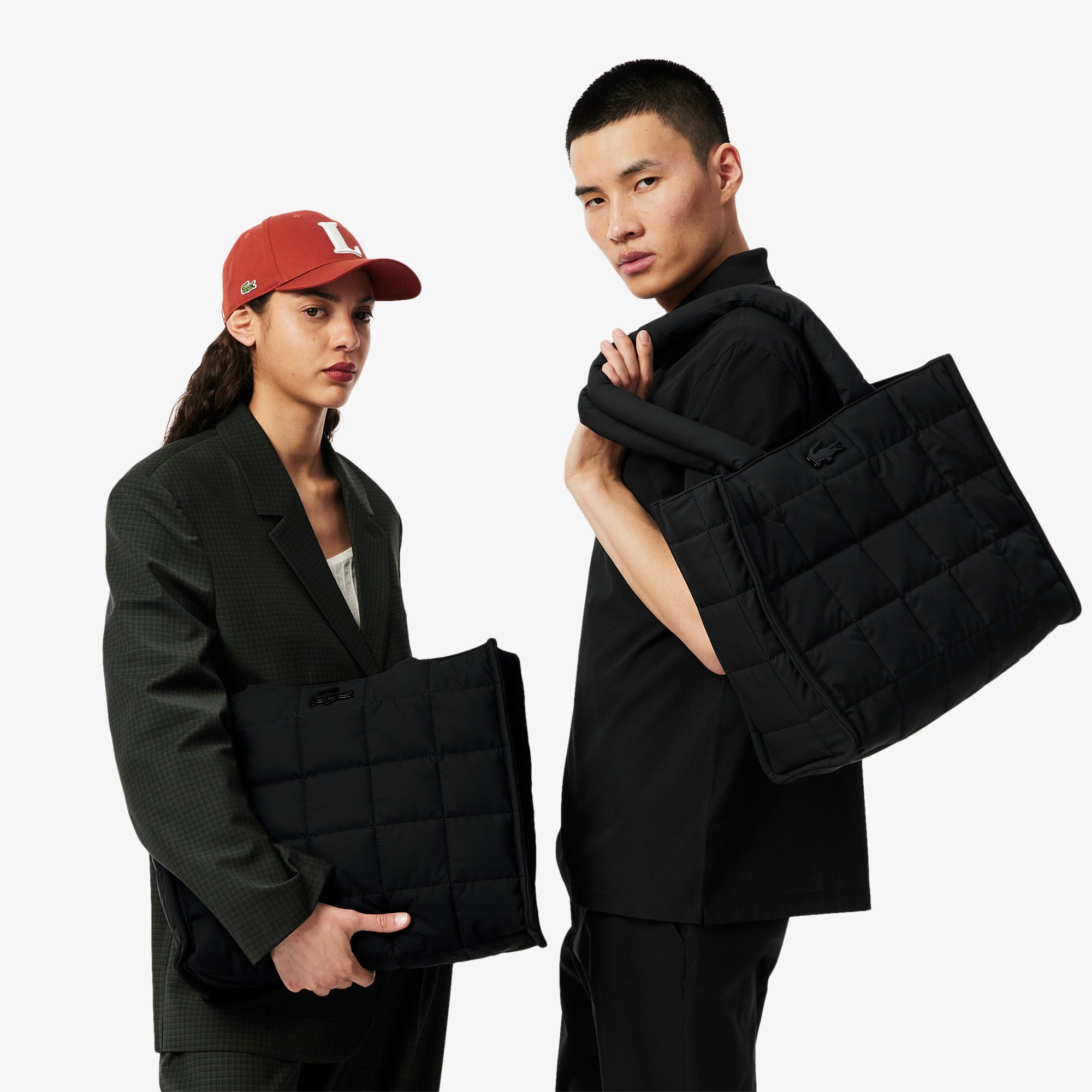 Túi Tote Kèm Túi Nhỏ Lacoste Unisex Nylia Chần Bông XXL