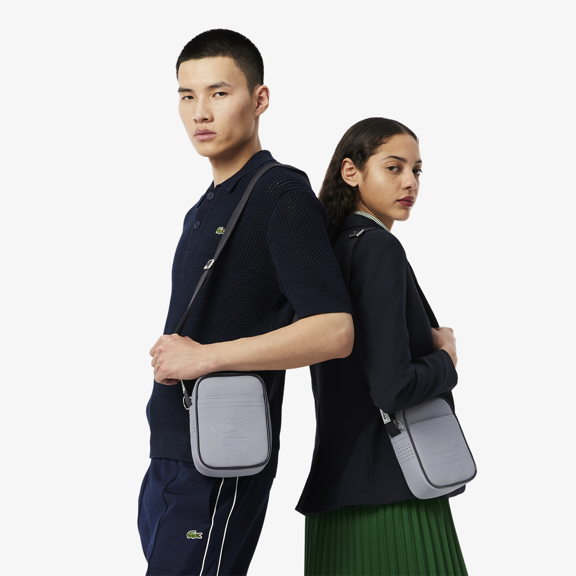 Túi Đeo Chéo Lacoste Unisex Club 1930 Phom Đứng Hiệu Ứng Petit Piqué