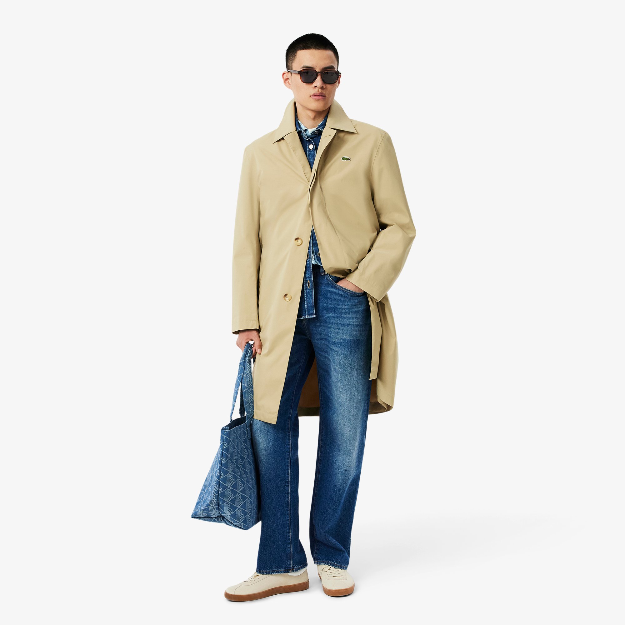 Túi Tote Lacoste Unisex Summer Pack Hoa Văn Jacquard XXL