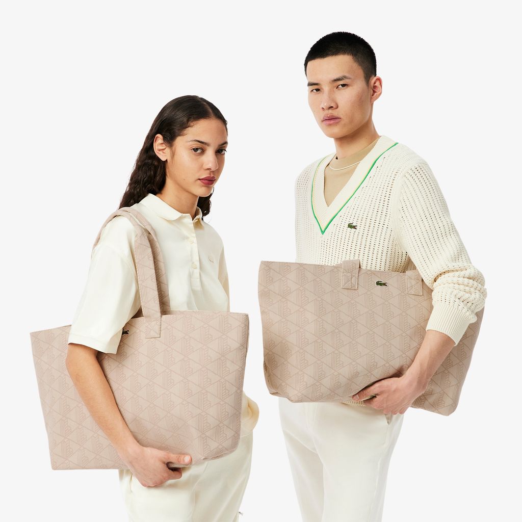 Túi Tote Lacoste Unisex Summer Pack Hoa Văn Jacquard XXL