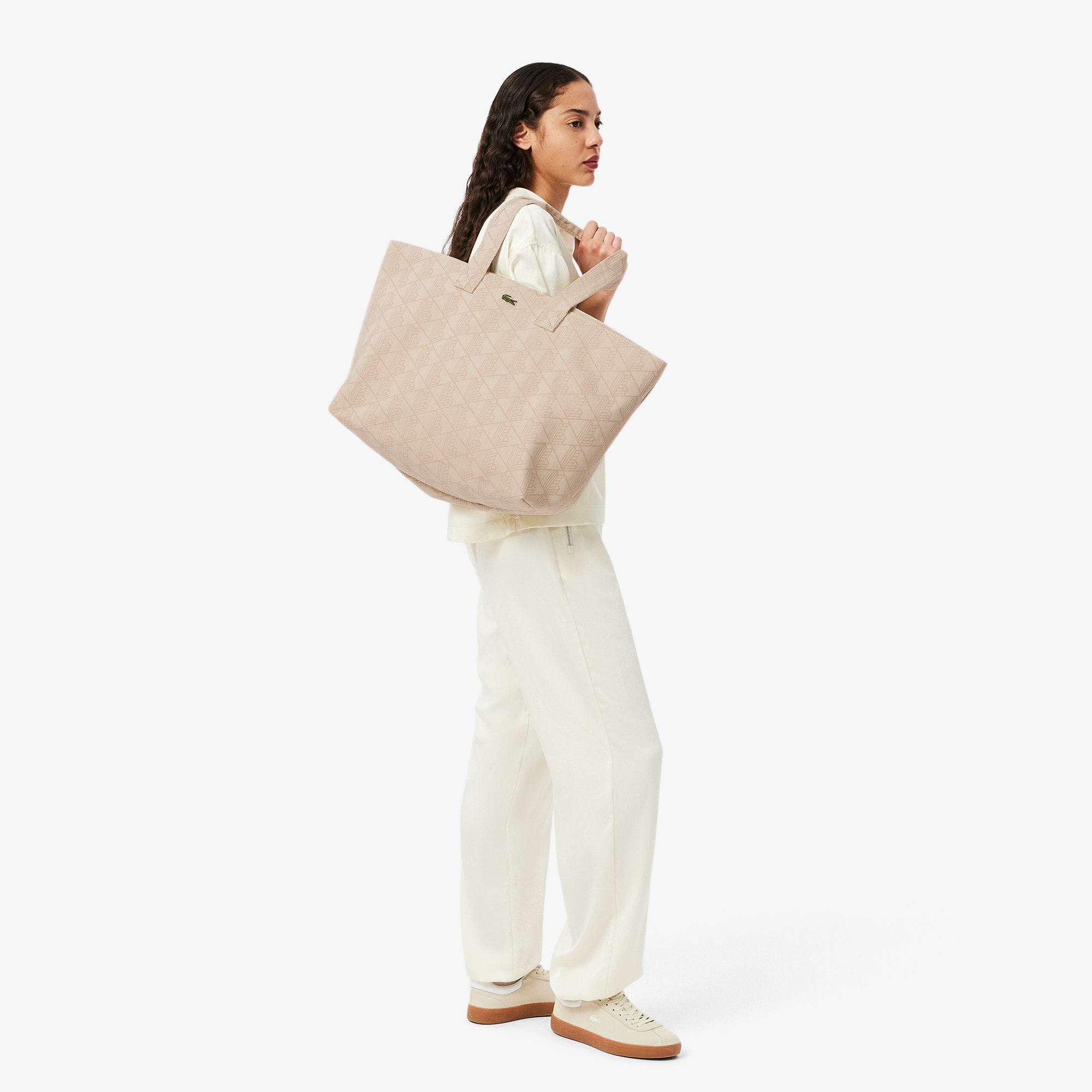 Túi Tote Lacoste Unisex Summer Pack Hoa Văn Jacquard XXL