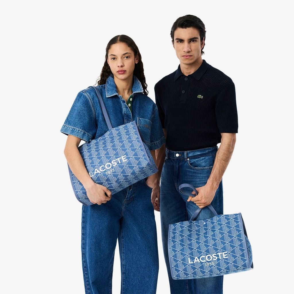Túi Tote Lacoste Unisex Heritage Chất Liệu Jacquard Cỡ Lớn