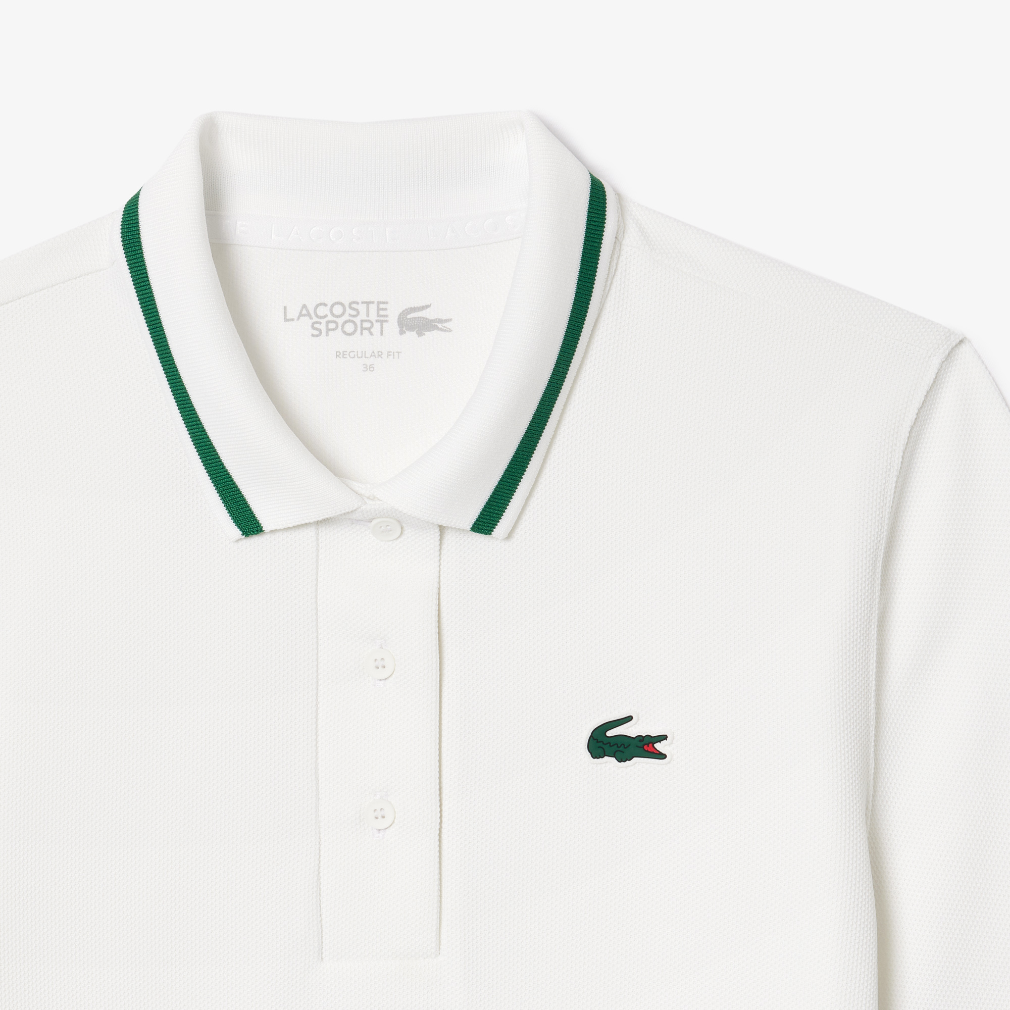 Áo Polo Tennis Lacoste Nữ Cổ Sọc Chống Tia Cực Tím