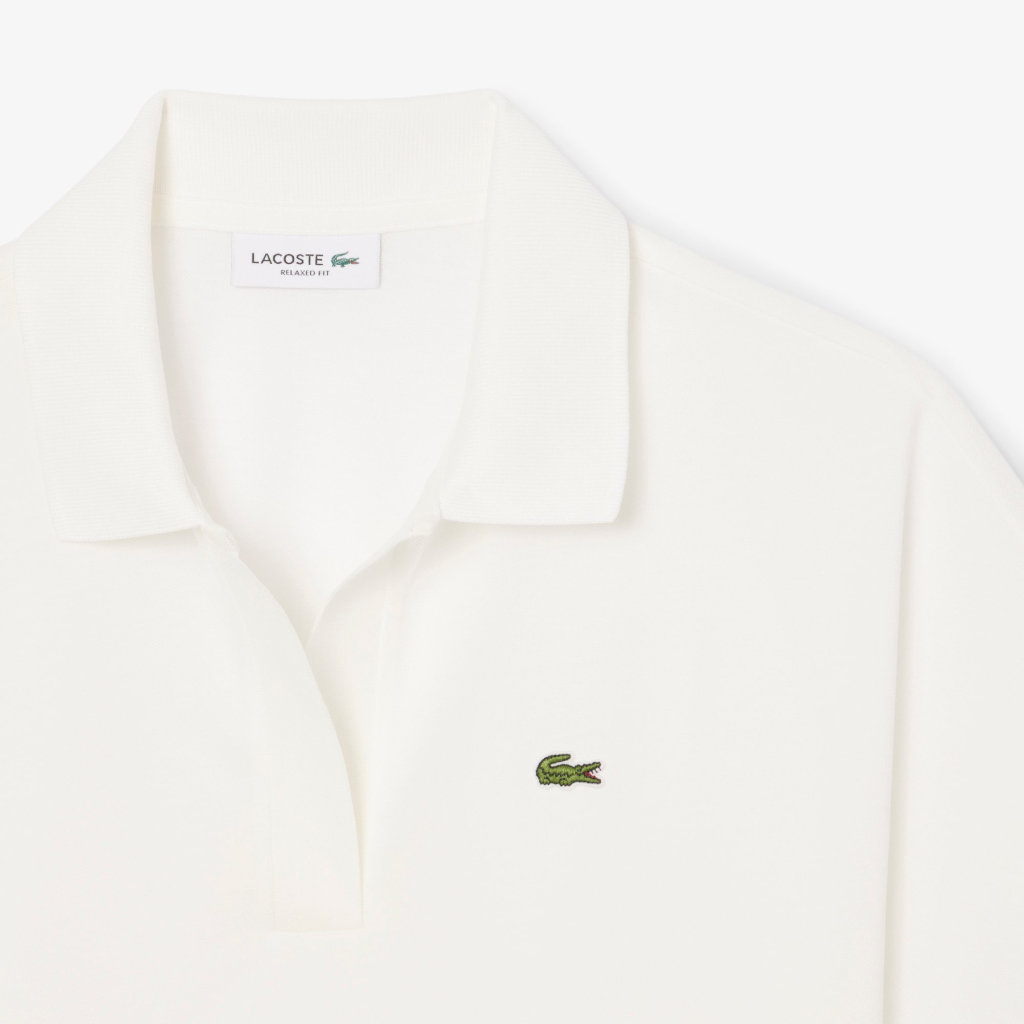 Áo Polo Lacoste Nữ Dáng Rộng Chất Liệu Piqué Mềm Mại