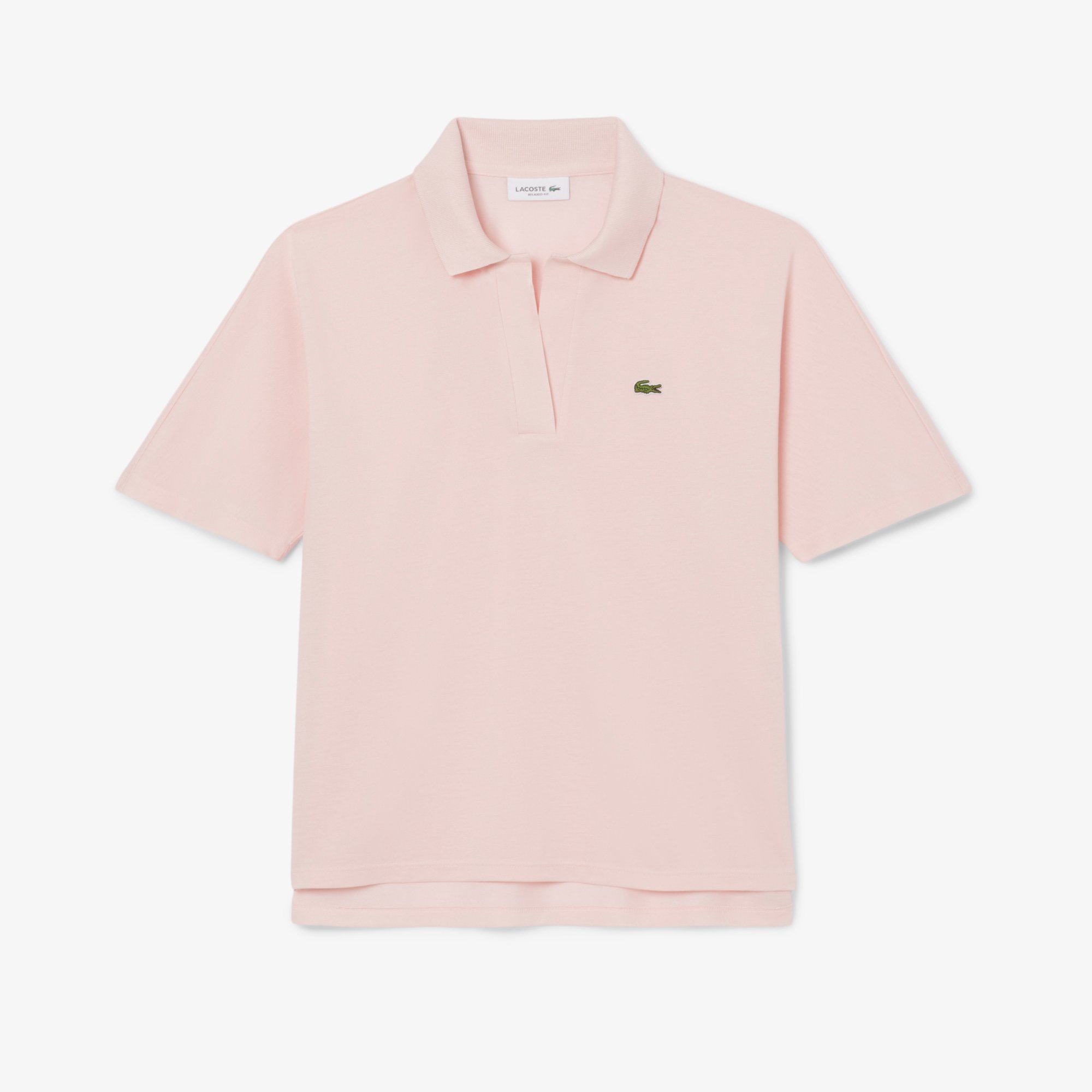 Áo Polo Lacoste Nữ Dáng Rộng Chất Liệu Piqué Mềm Mại