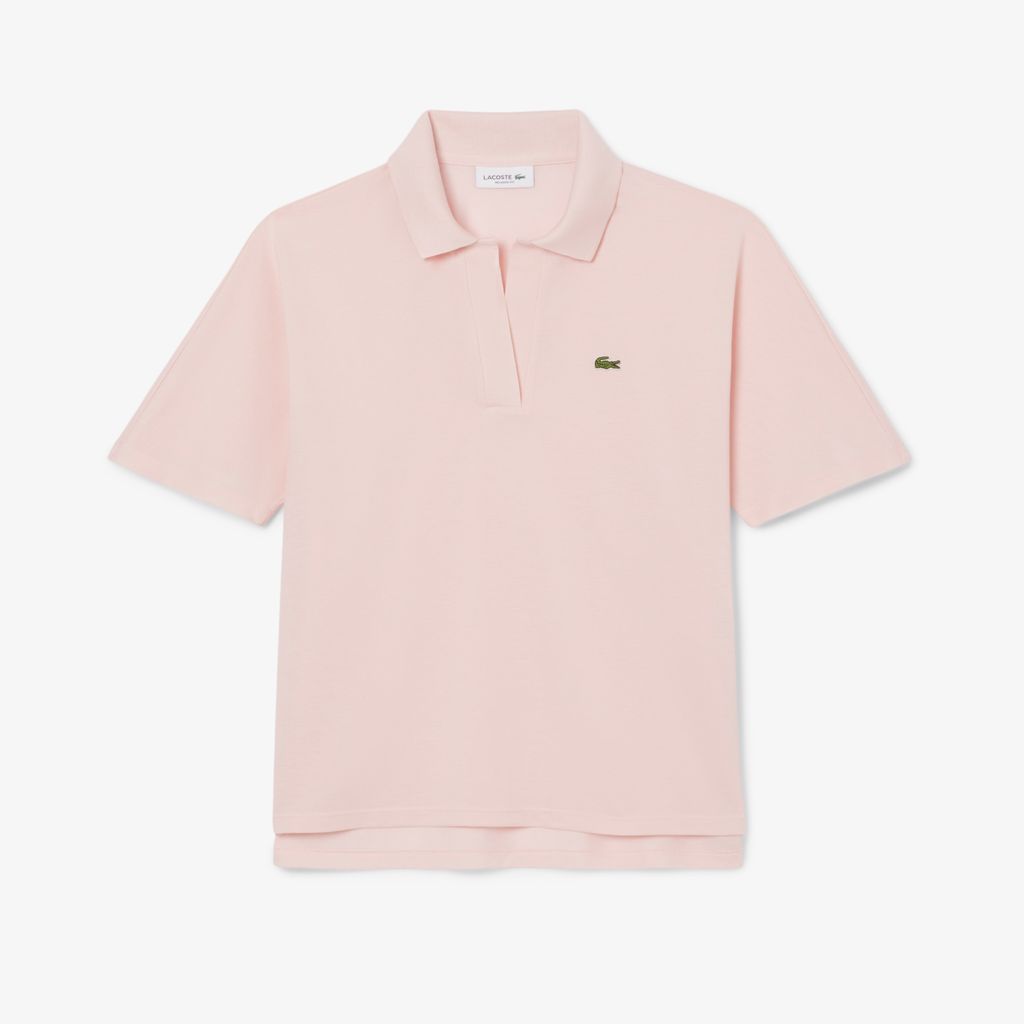 Áo Polo Lacoste Nữ Dáng Rộng Chất Liệu Piqué Mềm Mại