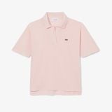 Áo Polo Lacoste Nữ Dáng Rộng Chất Liệu Piqué Mềm Mại
