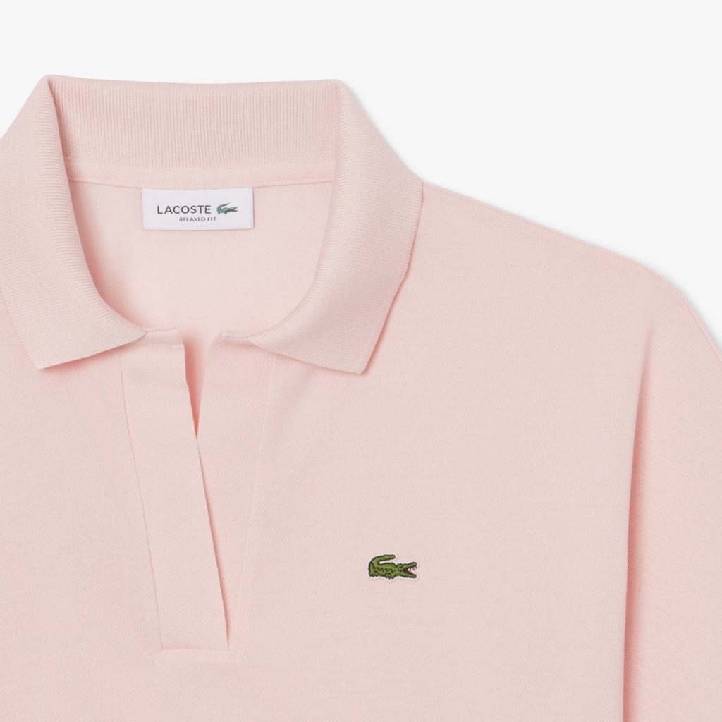 Áo Polo Lacoste Nữ Dáng Rộng Chất Liệu Piqué Mềm Mại