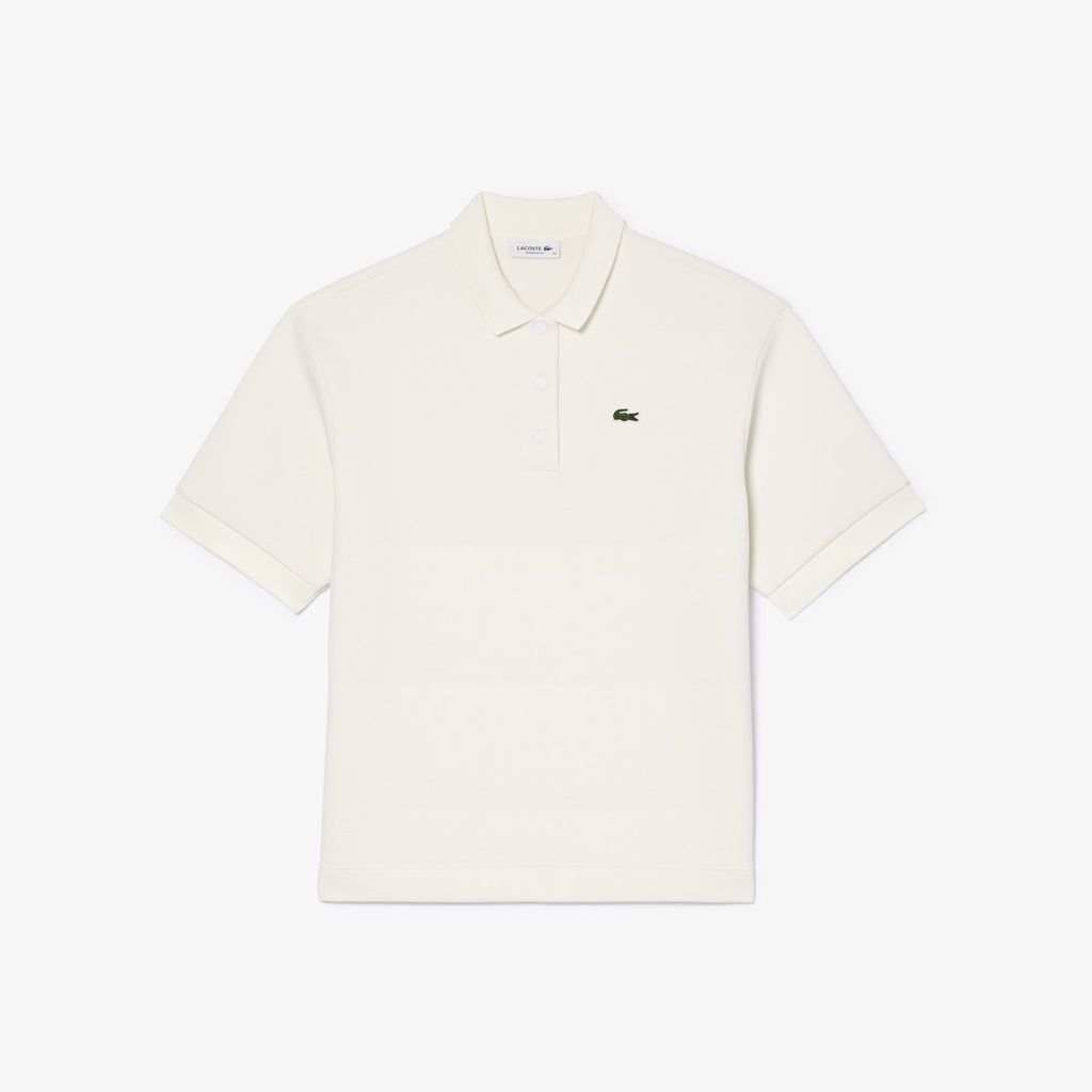 Áo Polo Lacoste Nữ Dáng Rộng Chất Liệu Cotton Piqué Hai Mặt