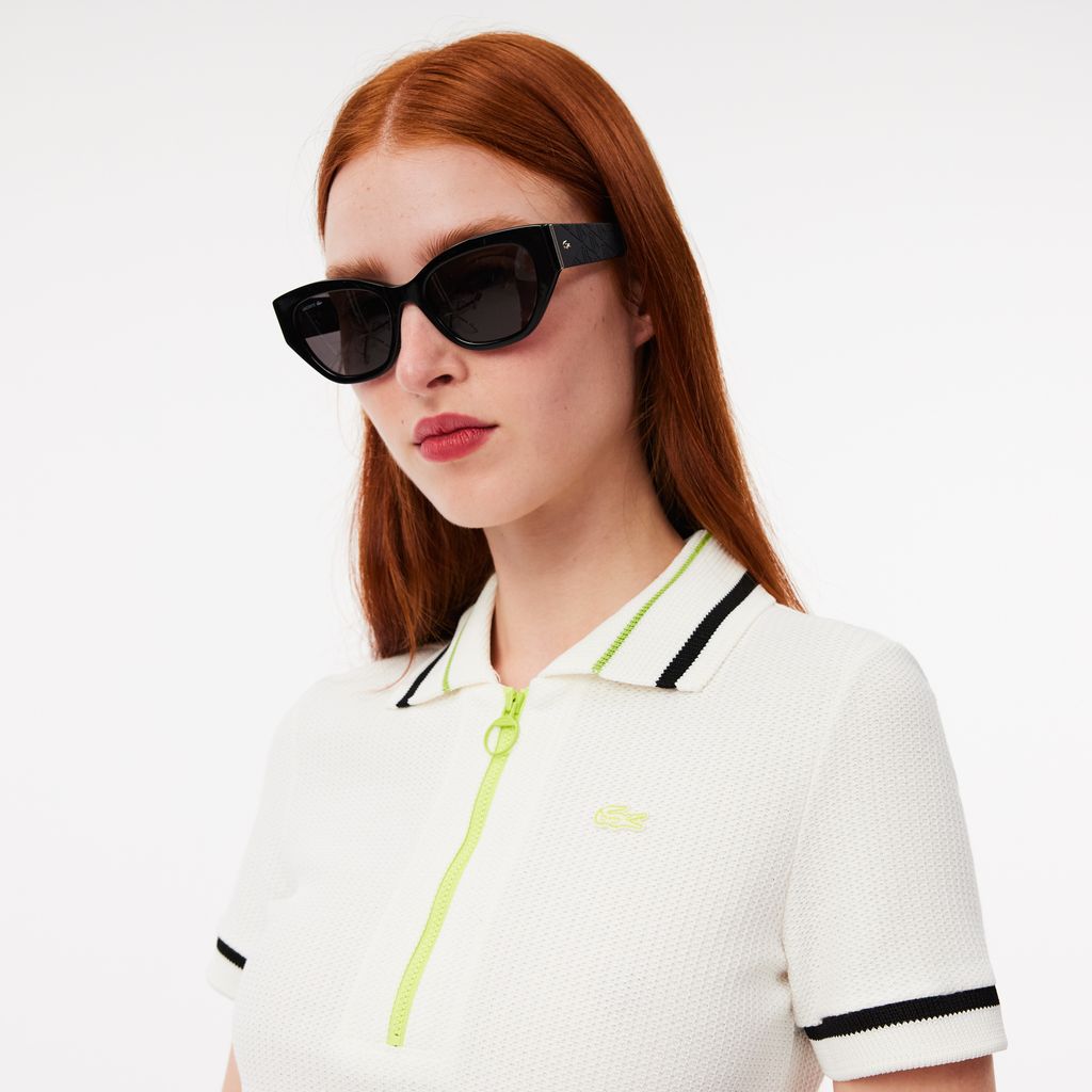 Áo Polo Lacoste Nữ Ôm Dáng Piqué Do Pháp Sản Xuất
