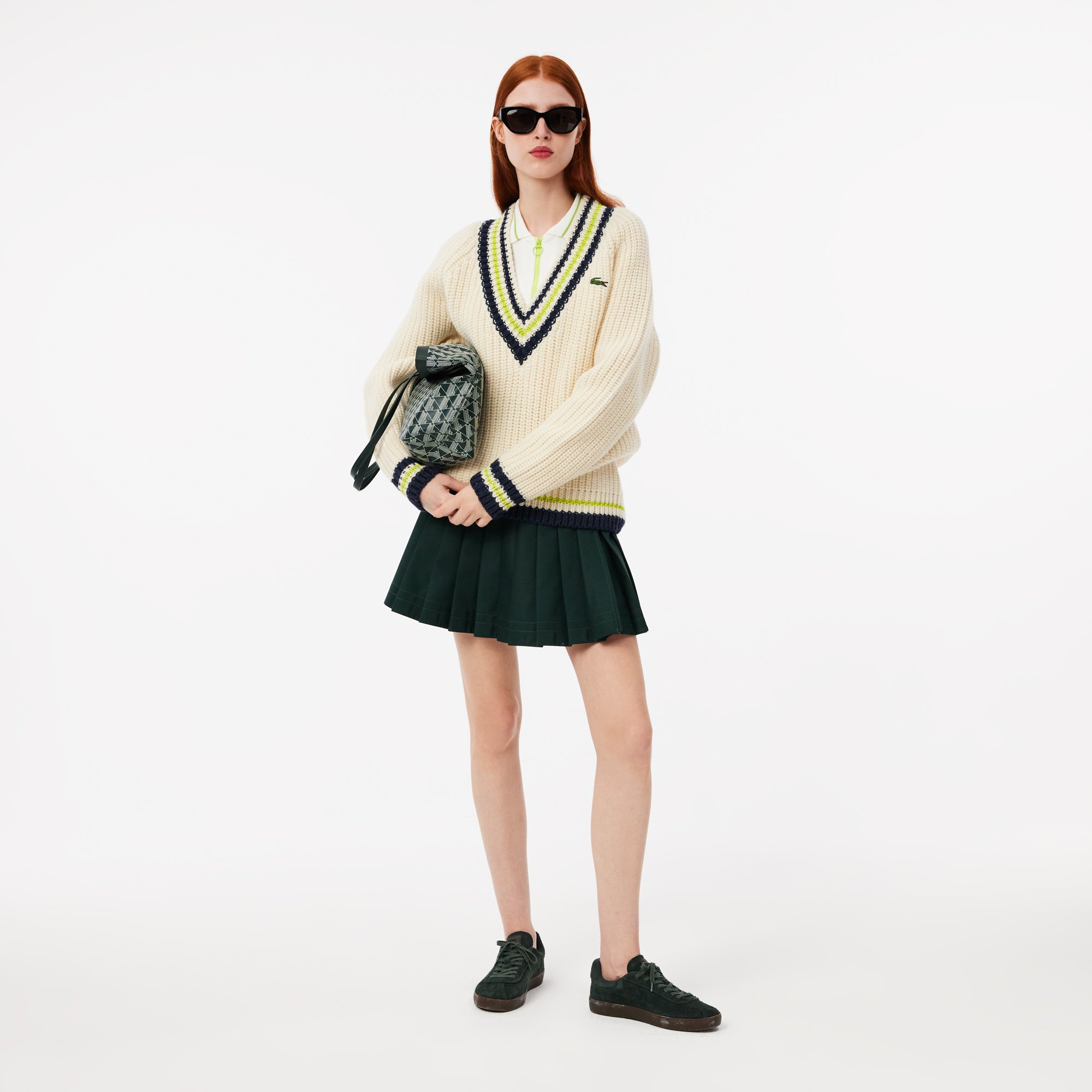 Áo Polo Lacoste Nữ Ôm Dáng Piqué Do Pháp Sản Xuất