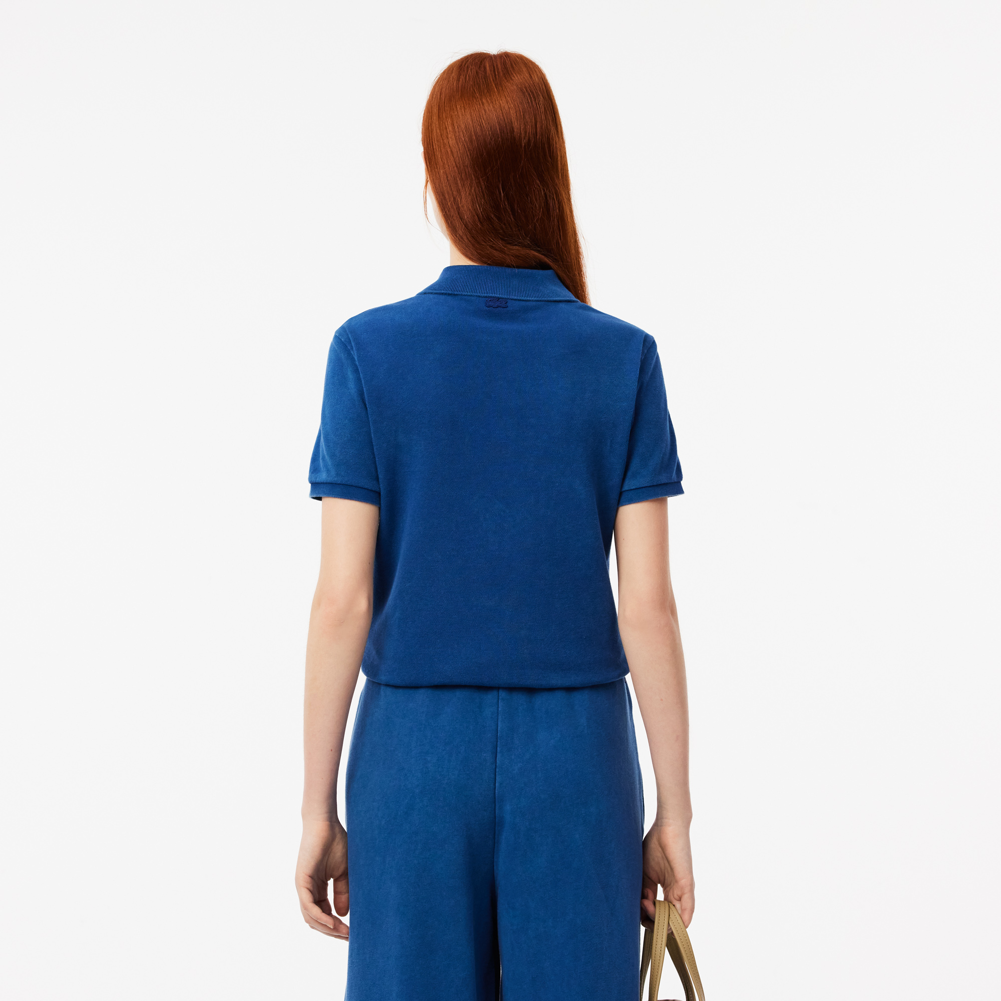 Áo Polo Lacoste Nữ Ôm Dáng Piqué Hiệu Ứng Washed
