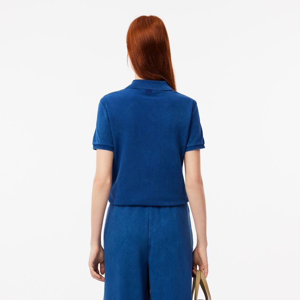 Áo Polo Lacoste Nữ Ôm Dáng Piqué Hiệu Ứng Washed