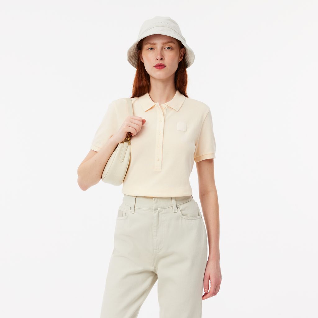 Áo Polo Lacoste Nữ Ôm Dáng Piqué Hiệu Ứng Washed