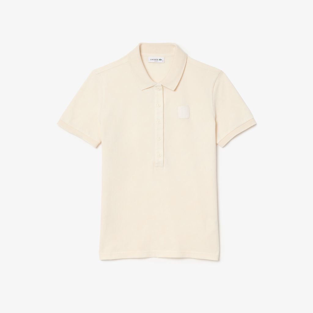 Áo Polo Lacoste Nữ Ôm Dáng Piqué Hiệu Ứng Washed