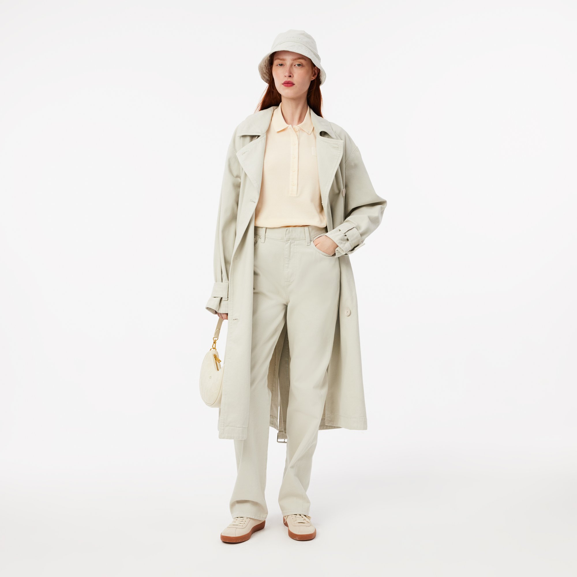Áo Polo Lacoste Nữ Ôm Dáng Piqué Hiệu Ứng Washed