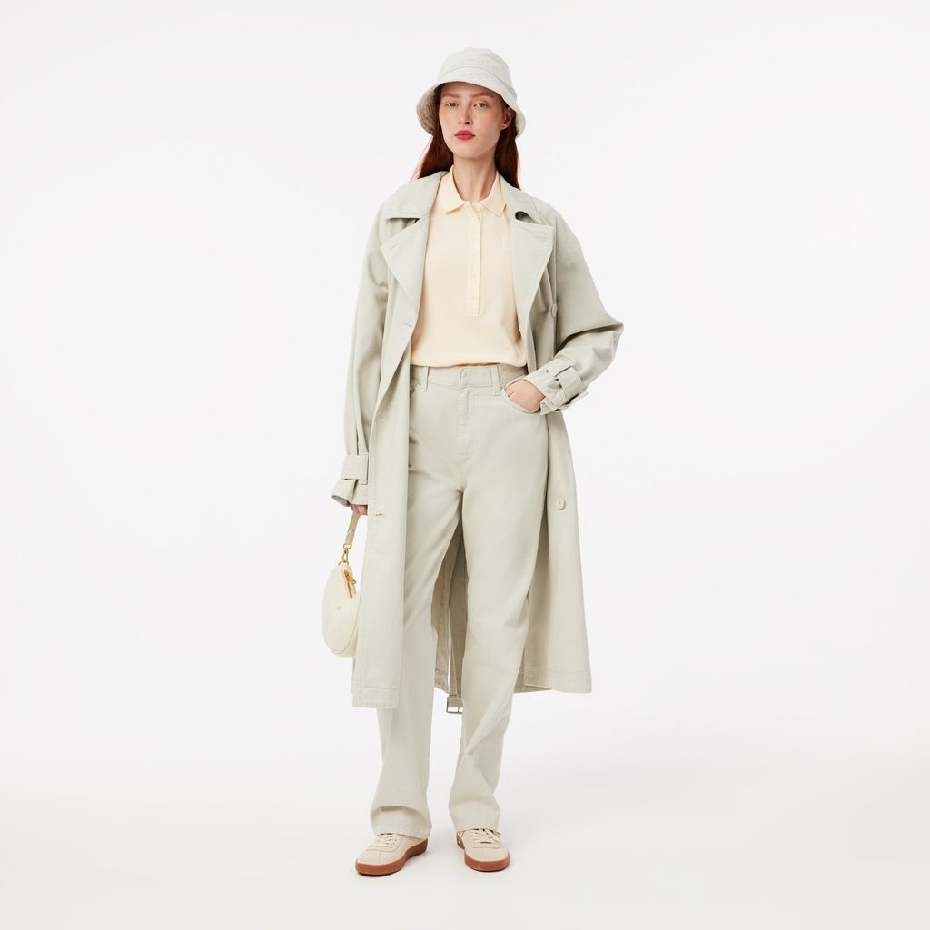 Áo Polo Lacoste Nữ Ôm Dáng Piqué Hiệu Ứng Washed