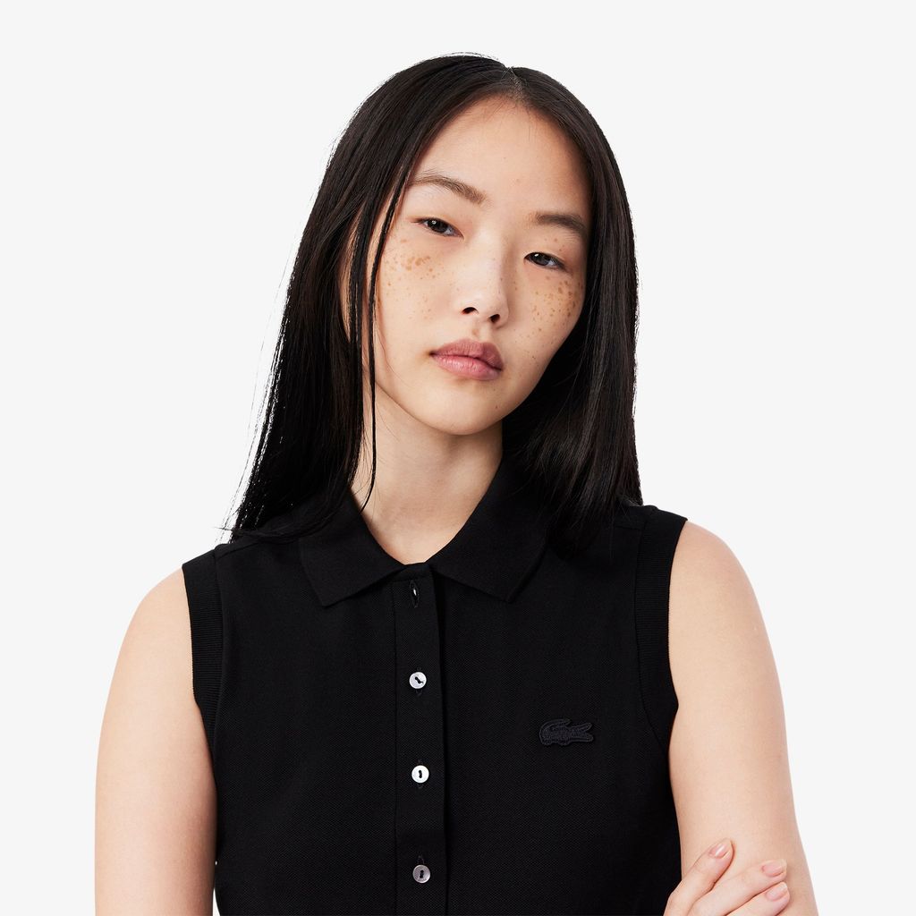 Áo Polo Lacoste Nữ L.12.D Piqué Ôm Dáng Sát Nách Co Dãn