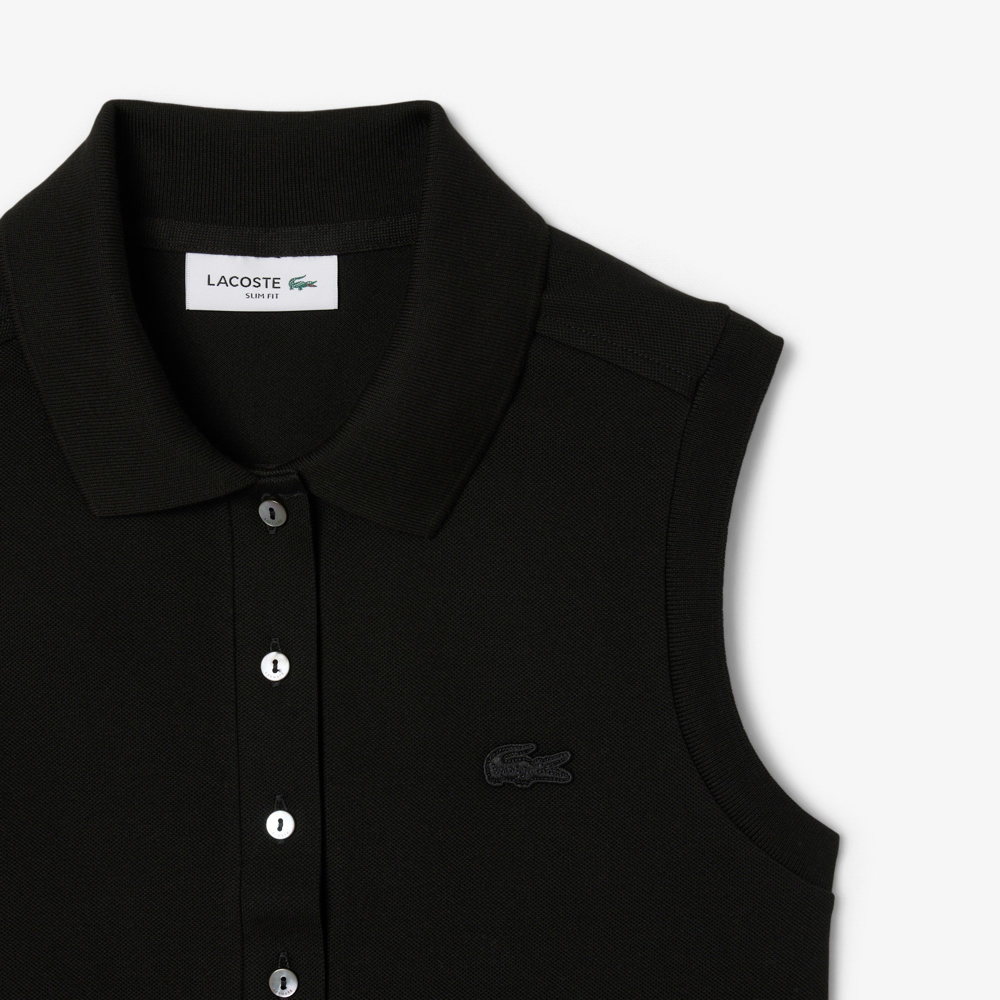 Áo Polo Lacoste Nữ L.12.D Piqué Ôm Dáng Sát Nách Co Dãn