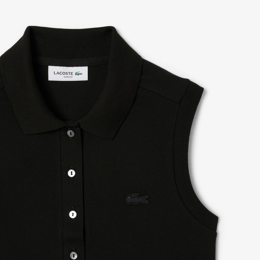 Áo Polo Lacoste Nữ L.12.D Piqué Ôm Dáng Sát Nách Co Dãn