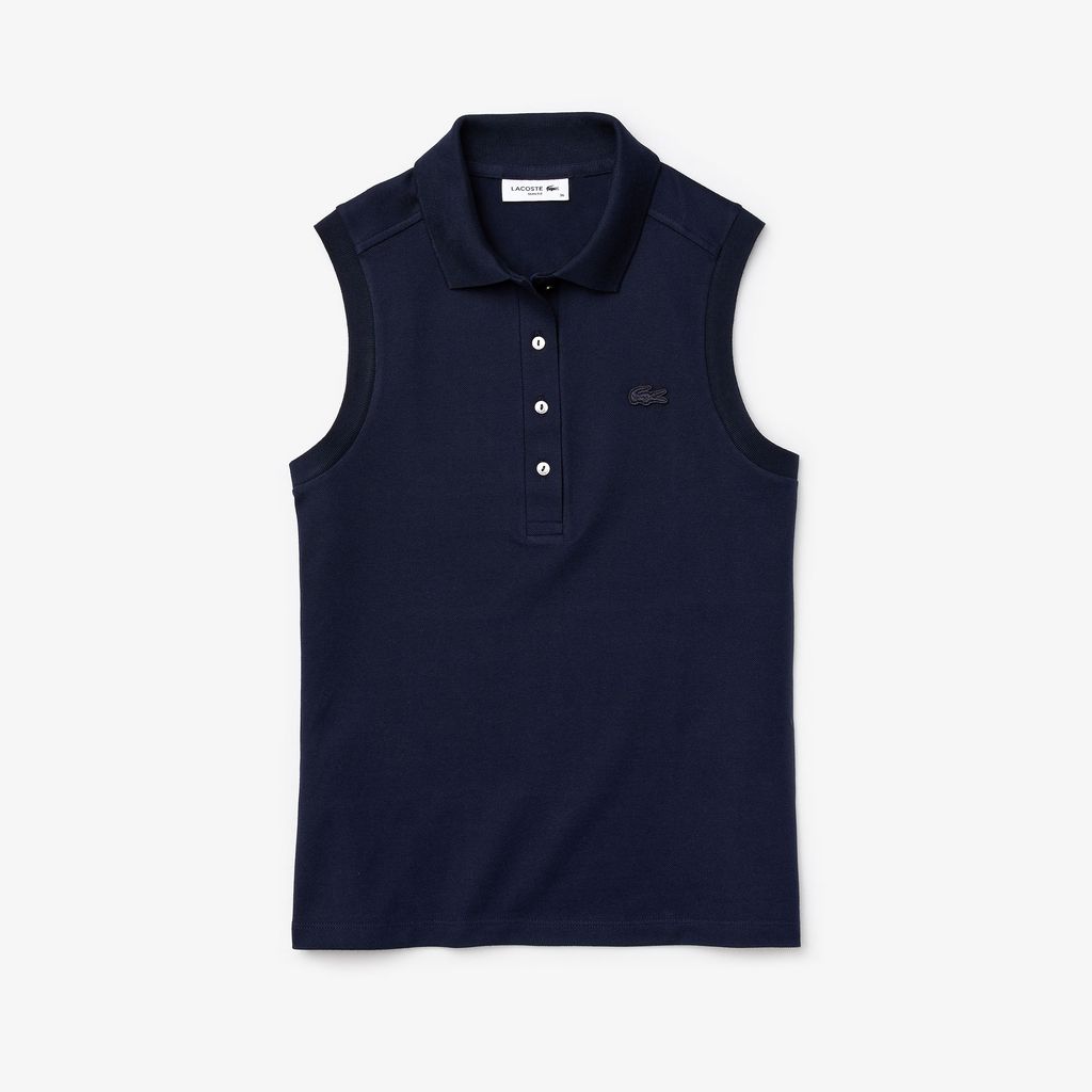 Áo Polo Lacoste Nữ L.12.D Piqué Ôm Dáng Sát Nách Co Dãn