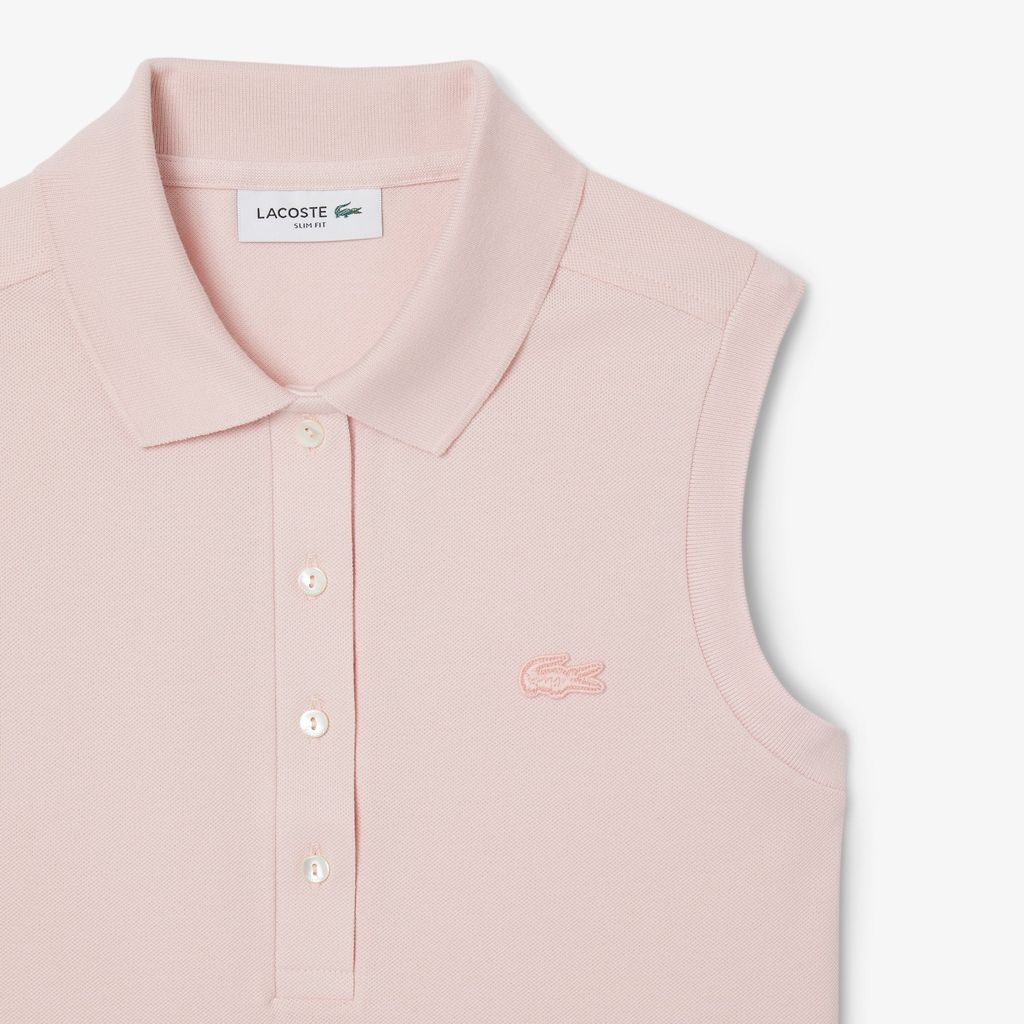 Áo Polo Lacoste Nữ L.12.D Piqué Ôm Dáng Sát Nách Co Dãn