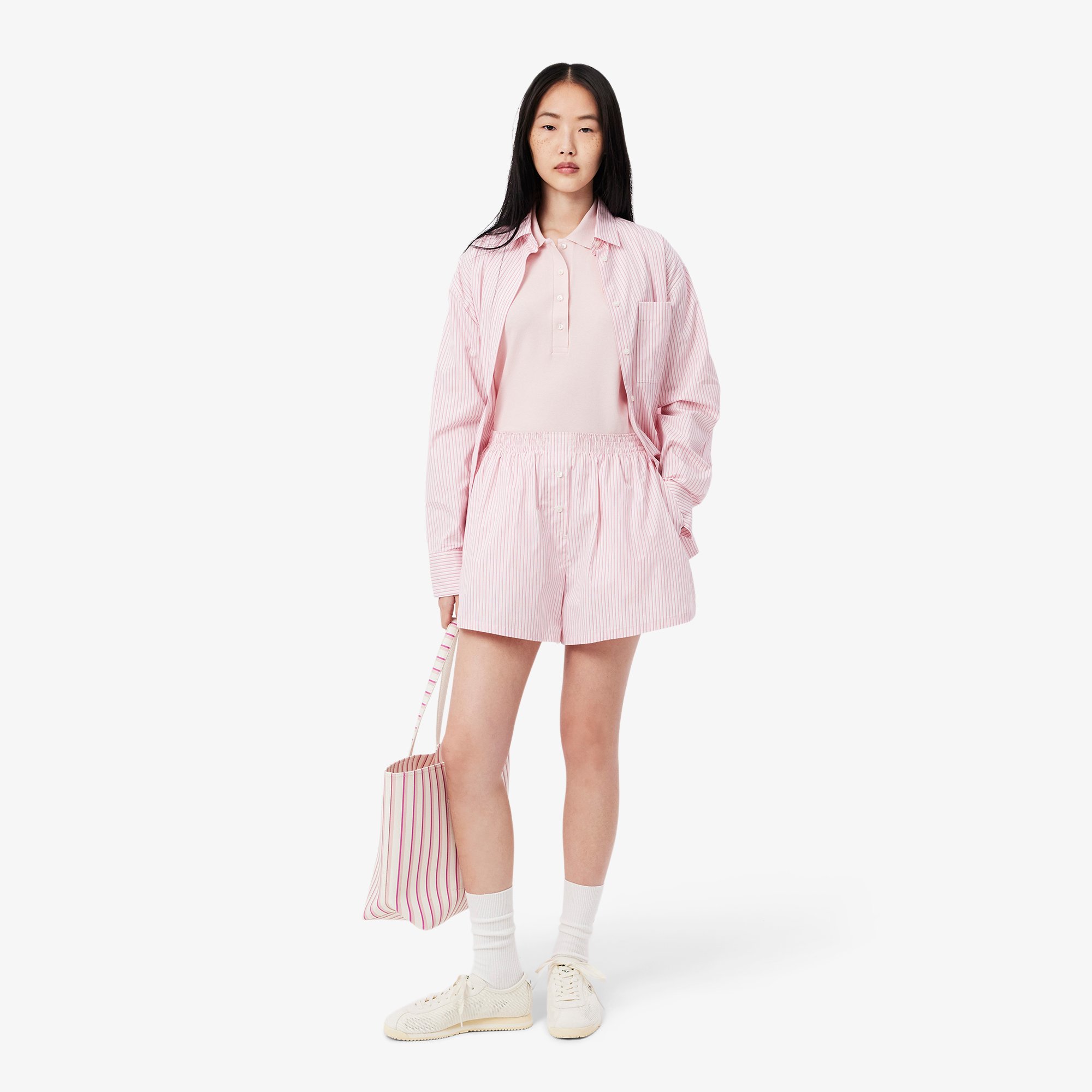 Áo Polo Lacoste Nữ L.12.D Piqué Ôm Dáng Sát Nách Co Dãn