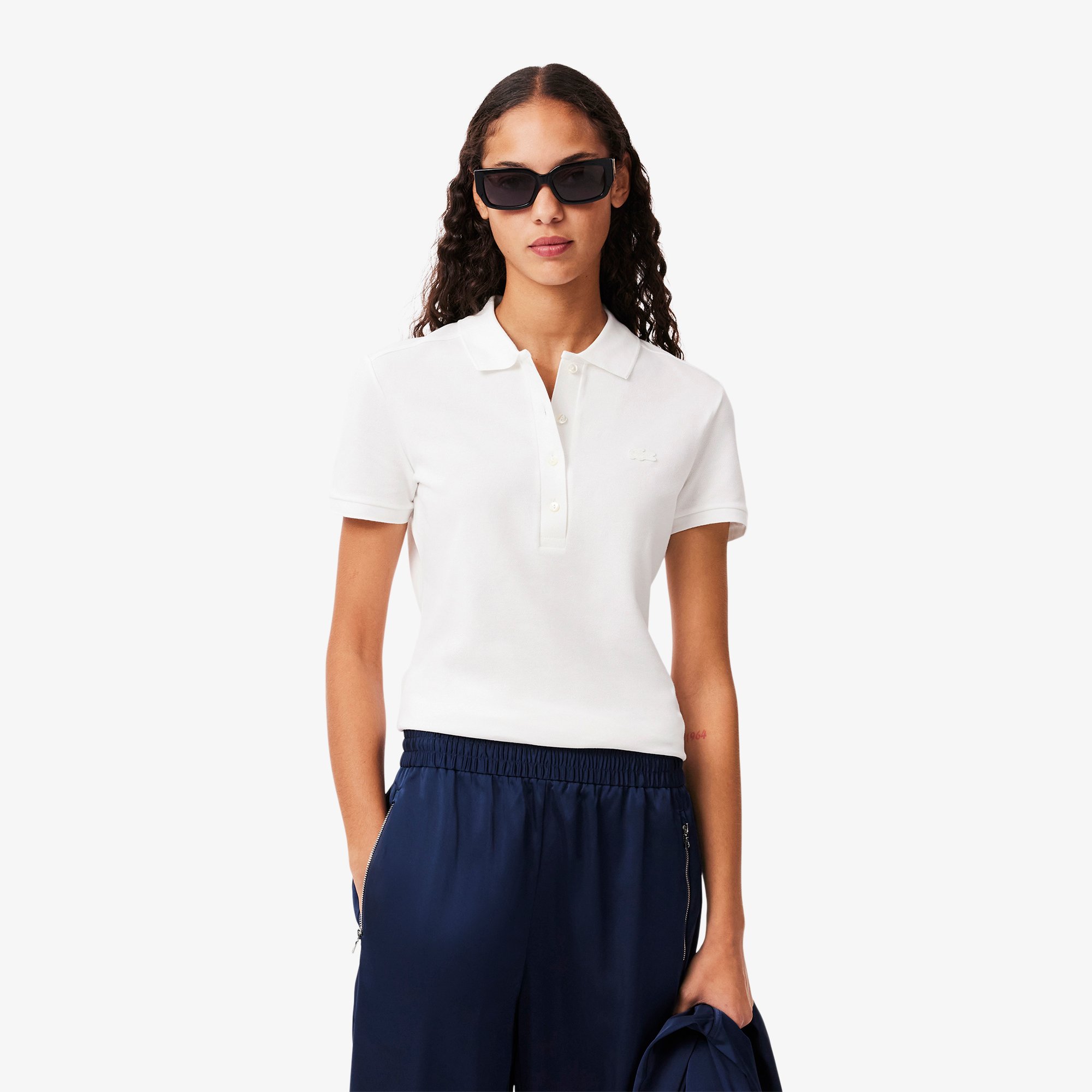 Áo Polo Lacoste Nữ L.12.D Ôm Dáng Chất Liệu Piqué Co Giãn