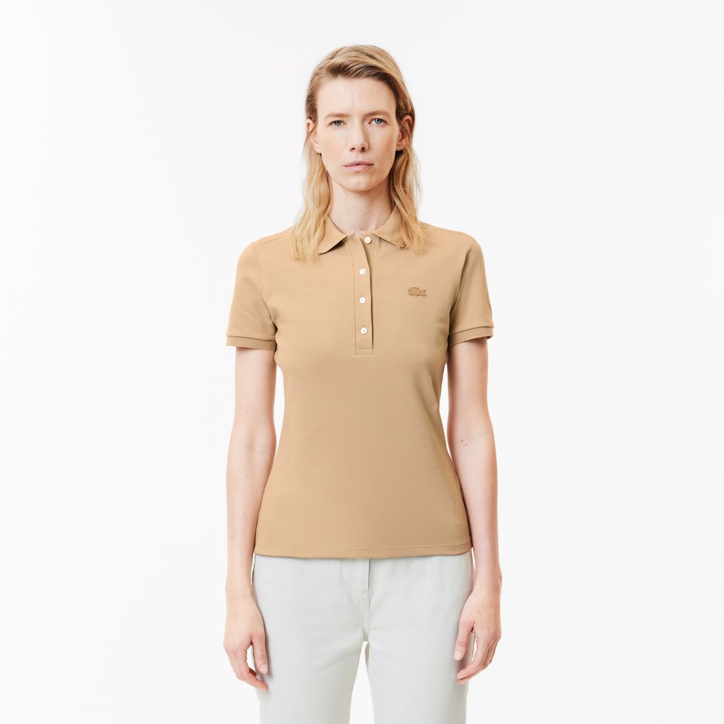Áo Polo Lacoste Nữ L.12.D Ôm Dáng Chất Liệu Piqué Co Giãn