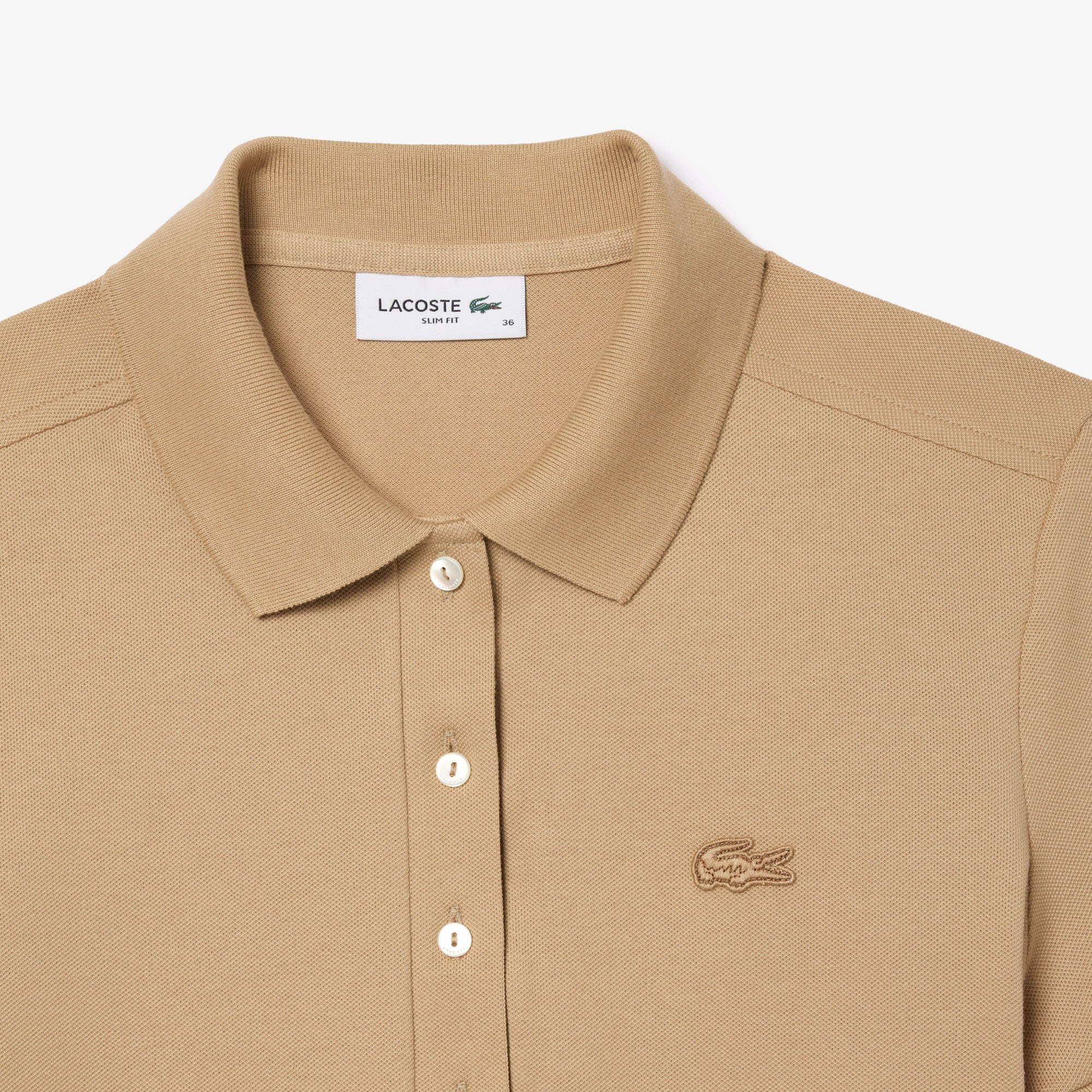 Áo Polo Lacoste Nữ L.12.D Ôm Dáng Chất Liệu Piqué Co Giãn