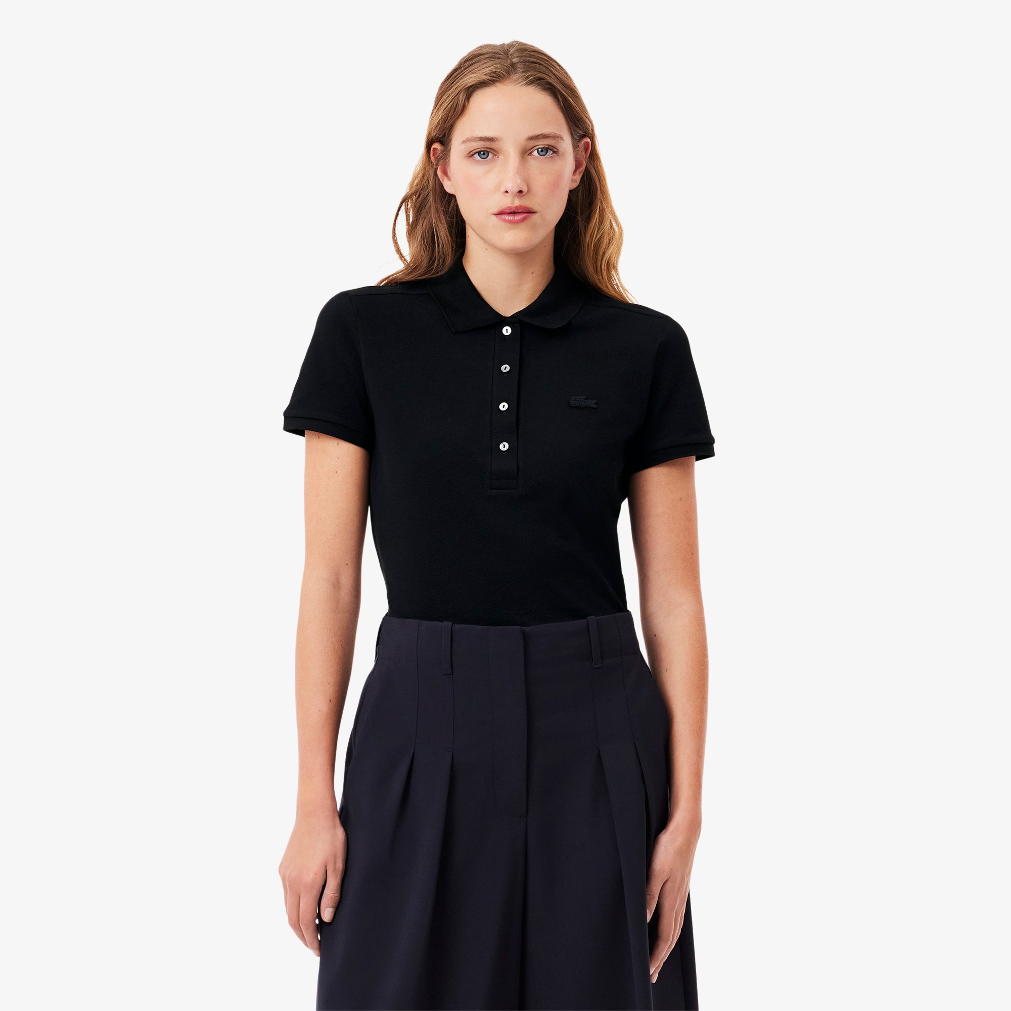 Áo Polo Lacoste Nữ L.12.D Ôm Dáng Chất Liệu Piqué Co Giãn