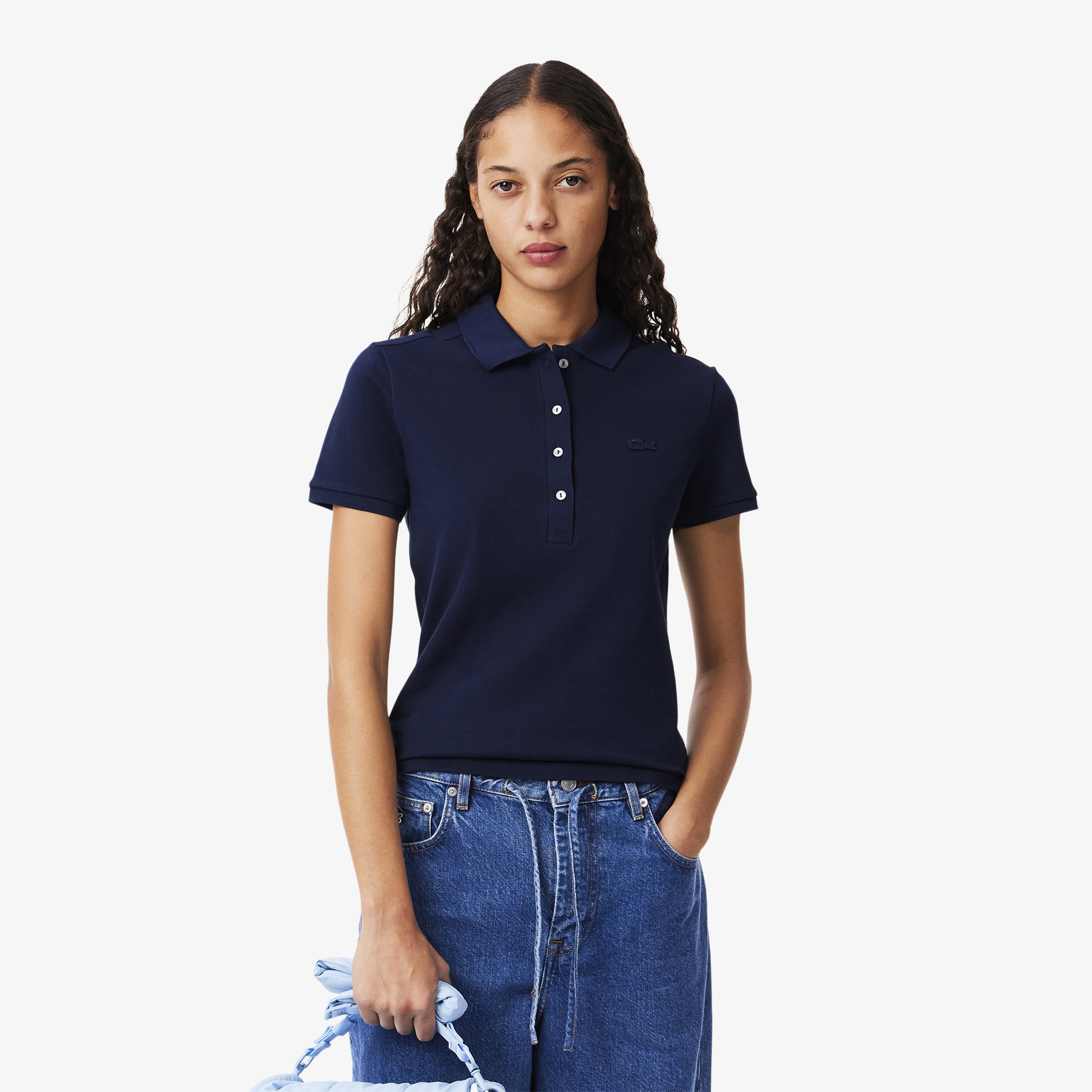 Áo Polo Lacoste Nữ L.12.D Ôm Dáng Chất Liệu Piqué Co Giãn