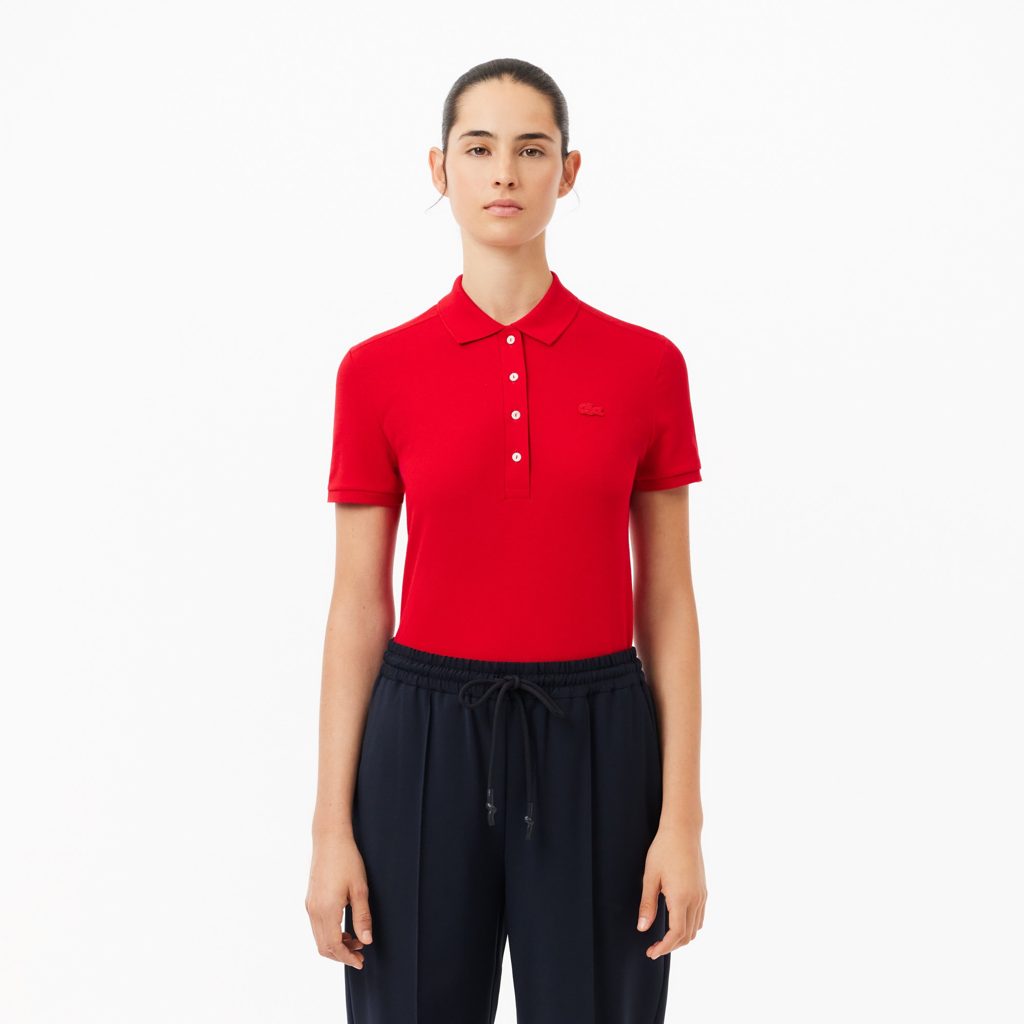 Áo Polo Lacoste Nữ L.12.D Ôm Dáng Chất Liệu Piqué Co Giãn