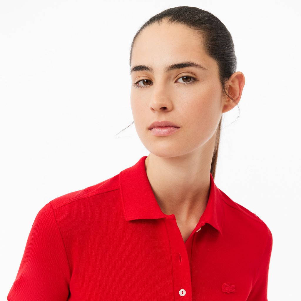 Áo Polo Lacoste Nữ L.12.D Ôm Dáng Chất Liệu Piqué Co Giãn