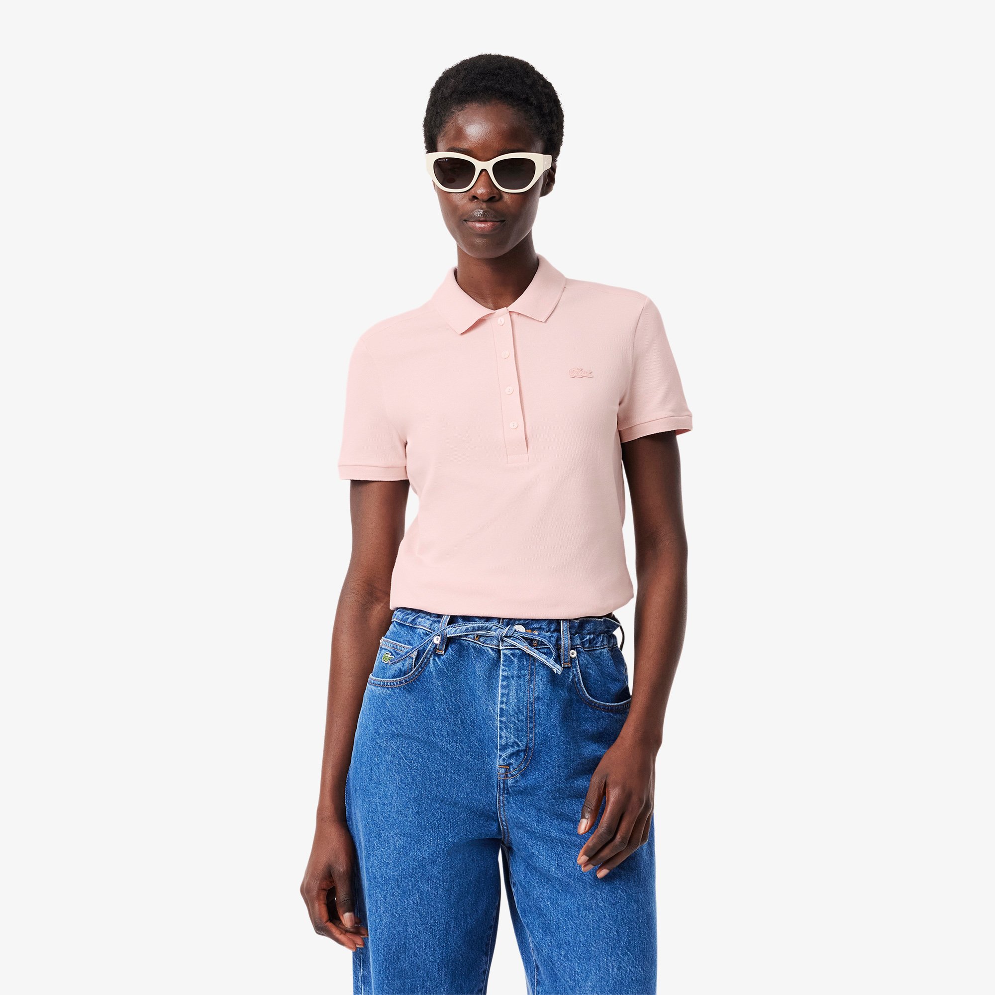 Áo Polo Lacoste Nữ L.12.D Ôm Dáng Chất Liệu Piqué Co Giãn
