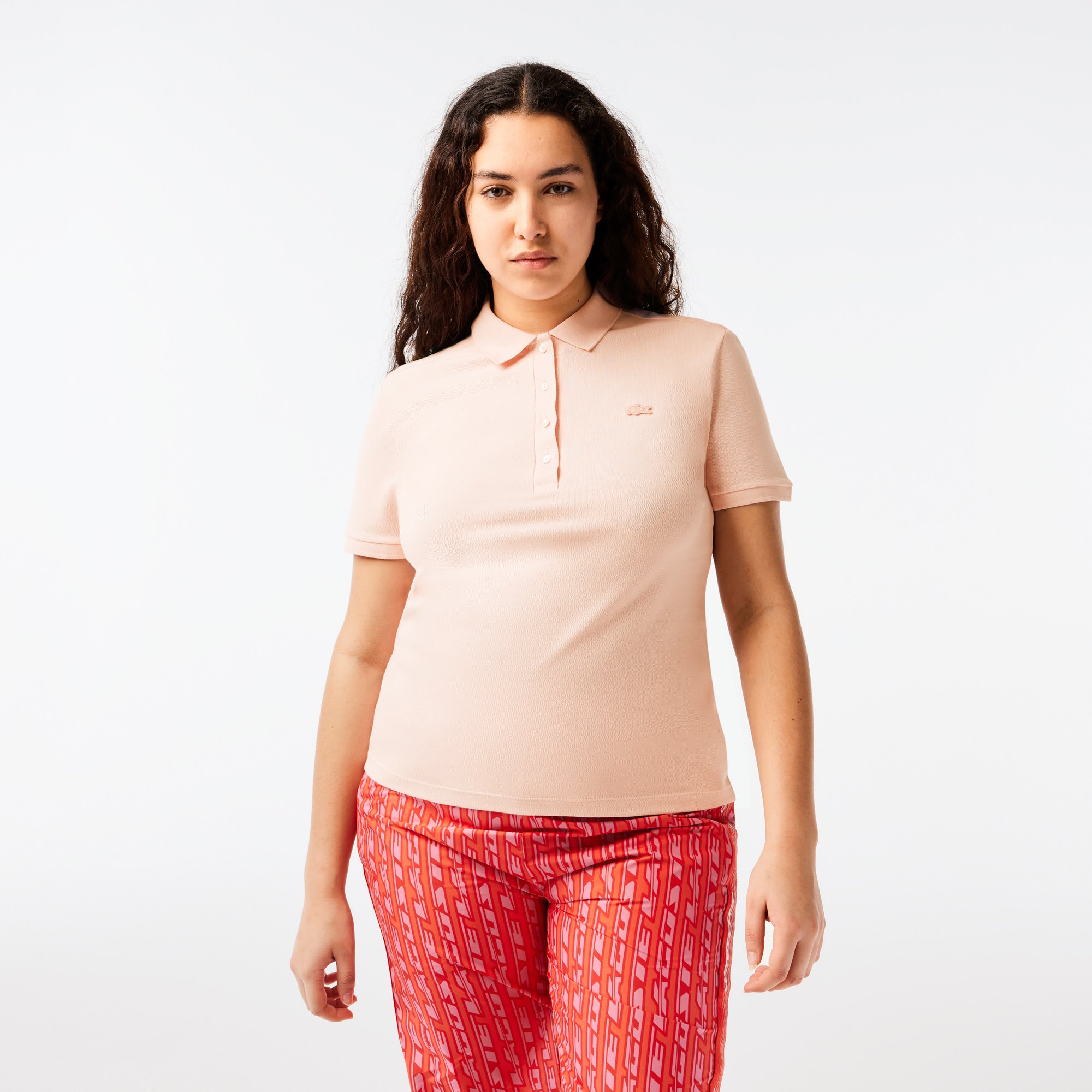 Áo Polo Lacoste Nữ L.12.D Ôm Dáng Chất Liệu Piqué Co Giãn