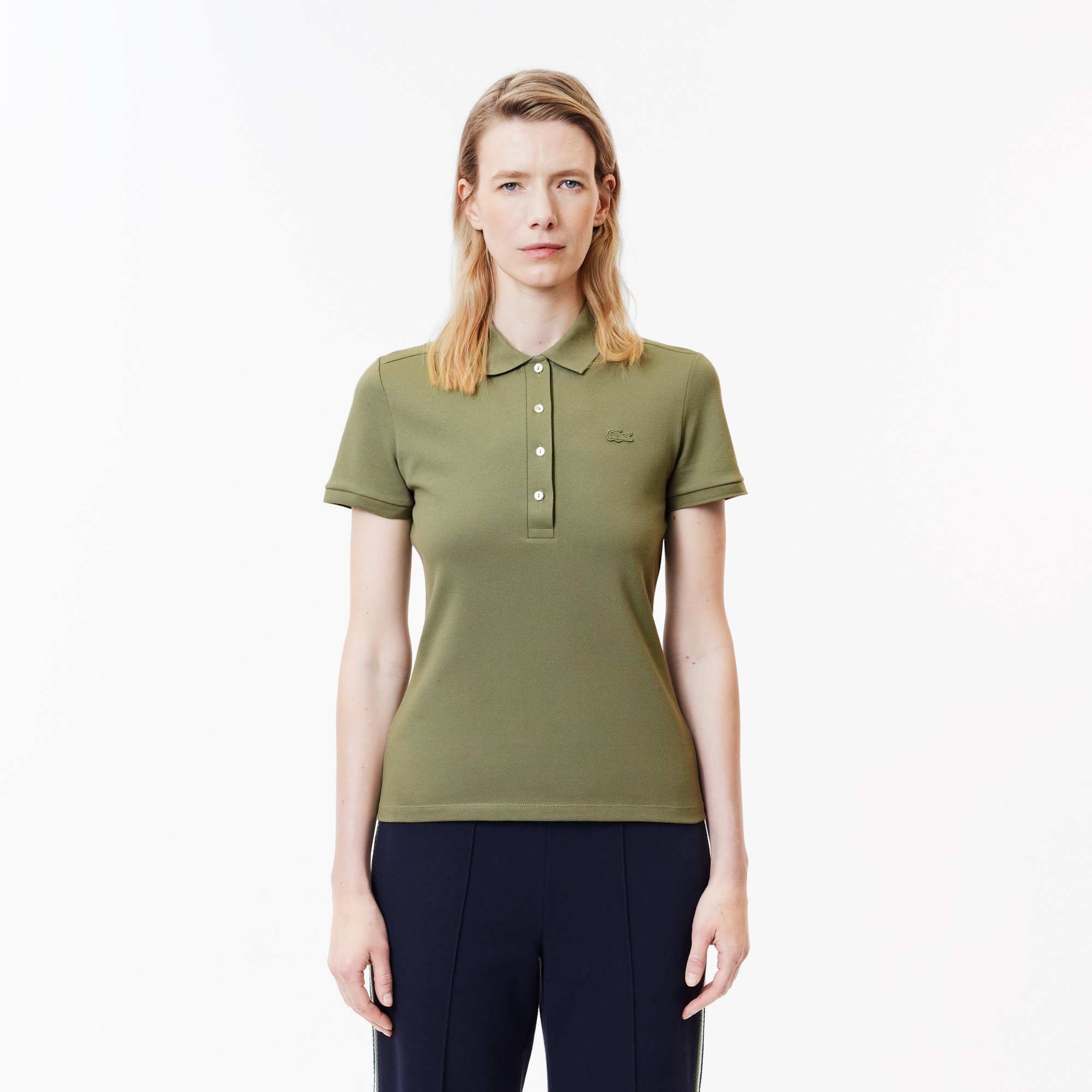 Áo Polo Lacoste Nữ L.12.D Ôm Dáng Chất Liệu Piqué Co Giãn