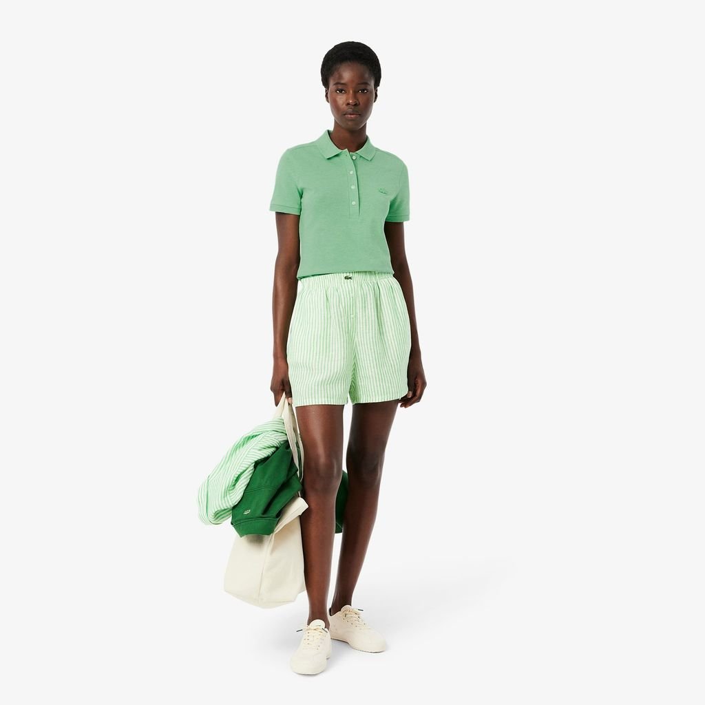 Áo Polo Lacoste Nữ L.12.D Ôm Dáng Chất Liệu Piqué Co Giãn